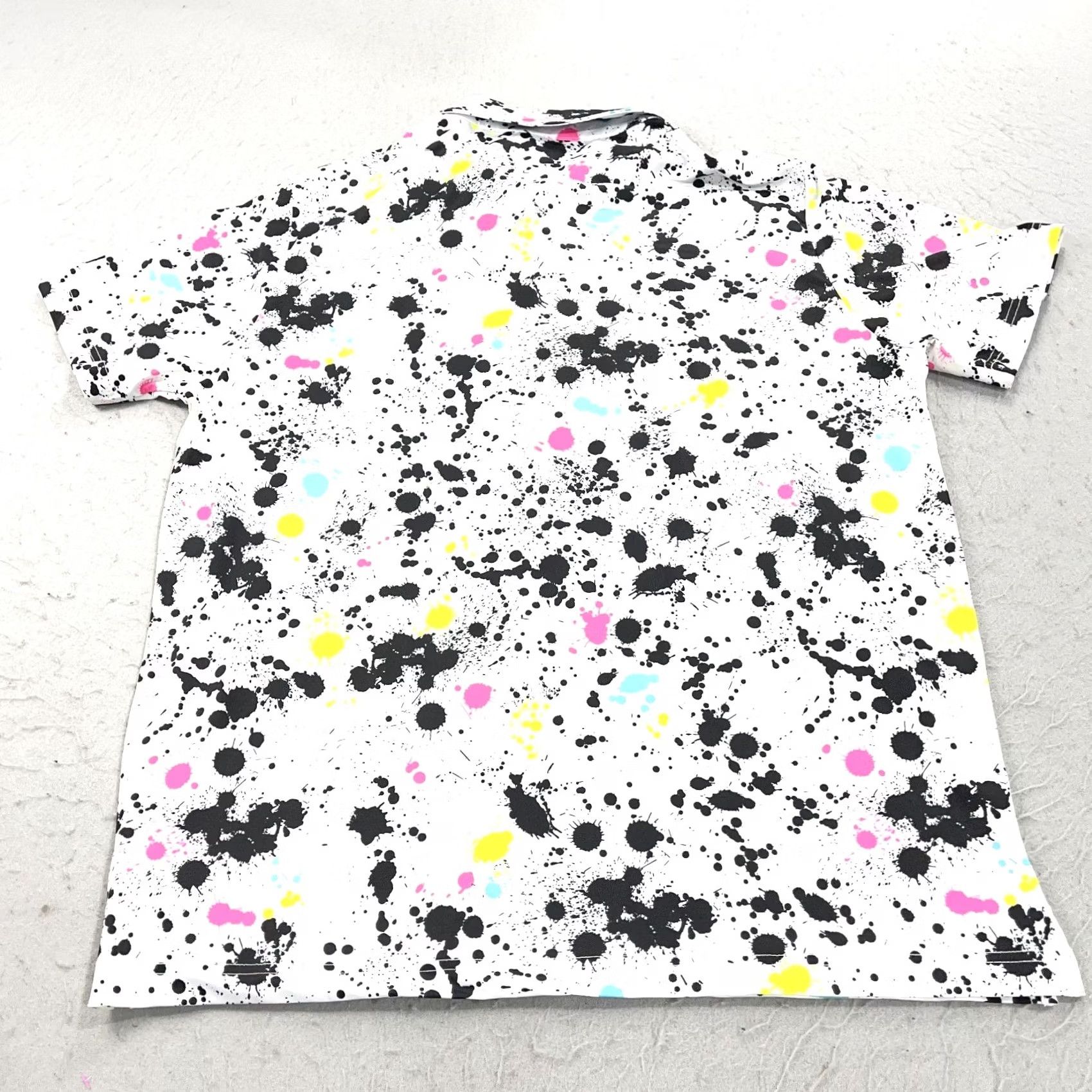 Vintage Sunday Swagger Polo Shirt Mens XL White Paint Splatter Golf Performance Shirt Size US XL / EU 56 / 4 - 6 Thumbnail