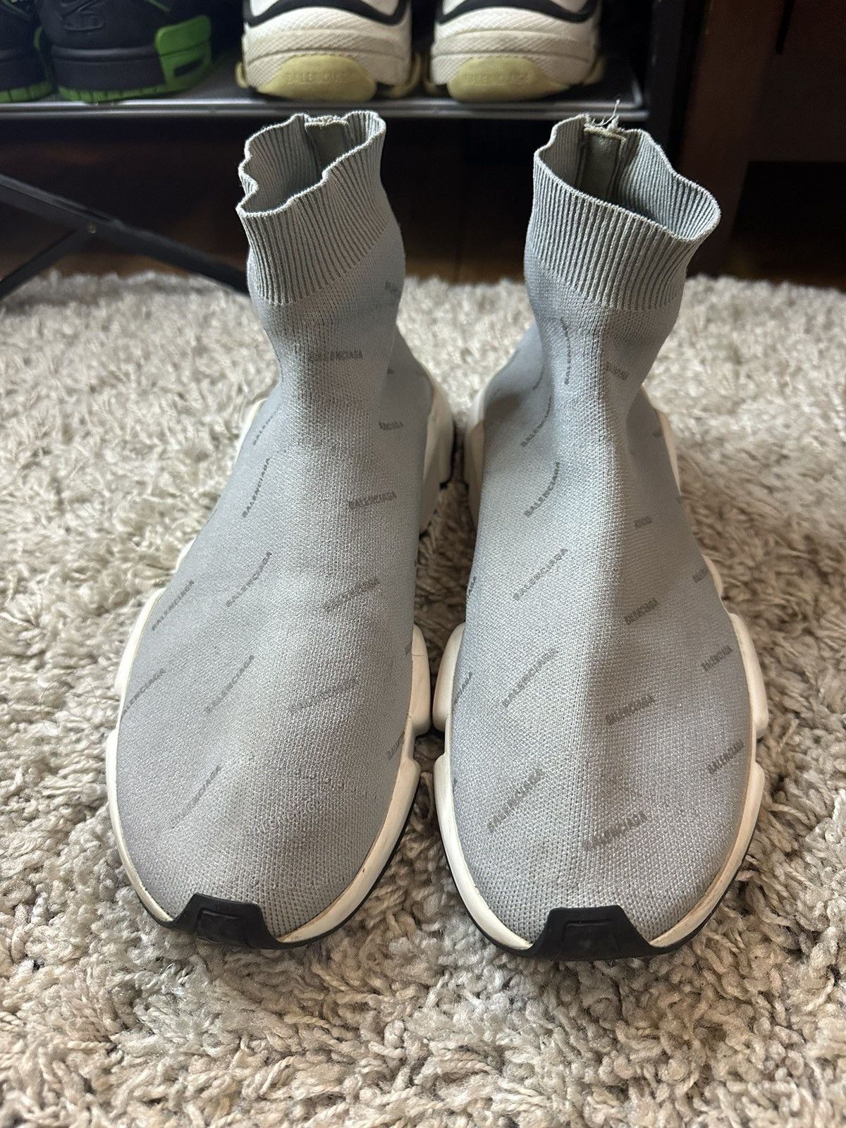 Balenciaga Balenciaga Speed Trainer Grey Logo Size 11 Size US 11 / EU 44 - 3 Thumbnail