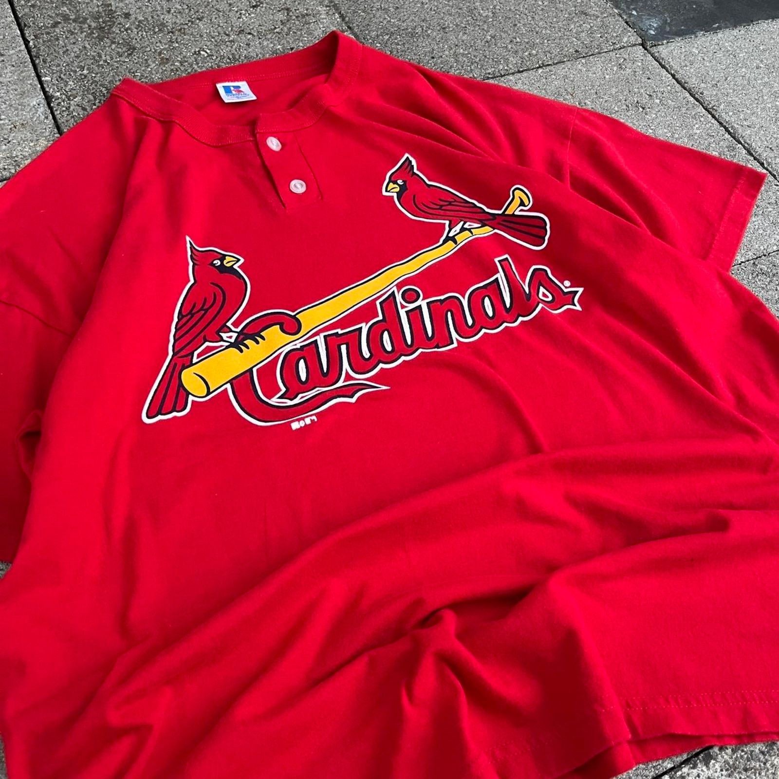 Russell Athletic Cardinals Russell Athletic Red Henley NFL Songbird Graphic Size US XL / EU 56 / 4 - 1 Thumbnail