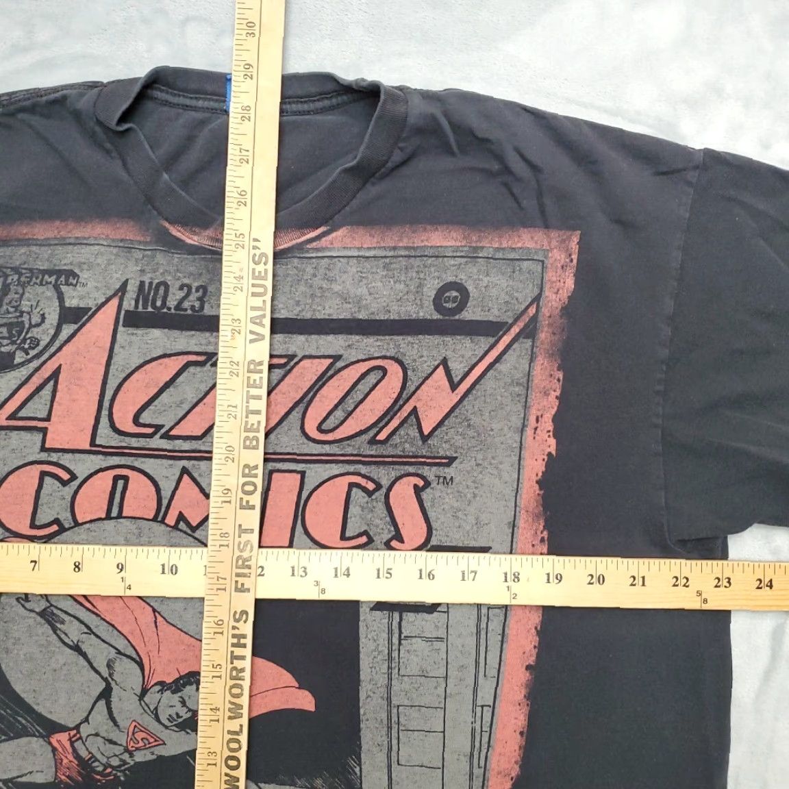 Etro VINTAGE Action Comics Shirt Mens XL Black Superman No. 23 Retro Style Shirt Size US XL / EU 56 / 4 - 4 Thumbnail