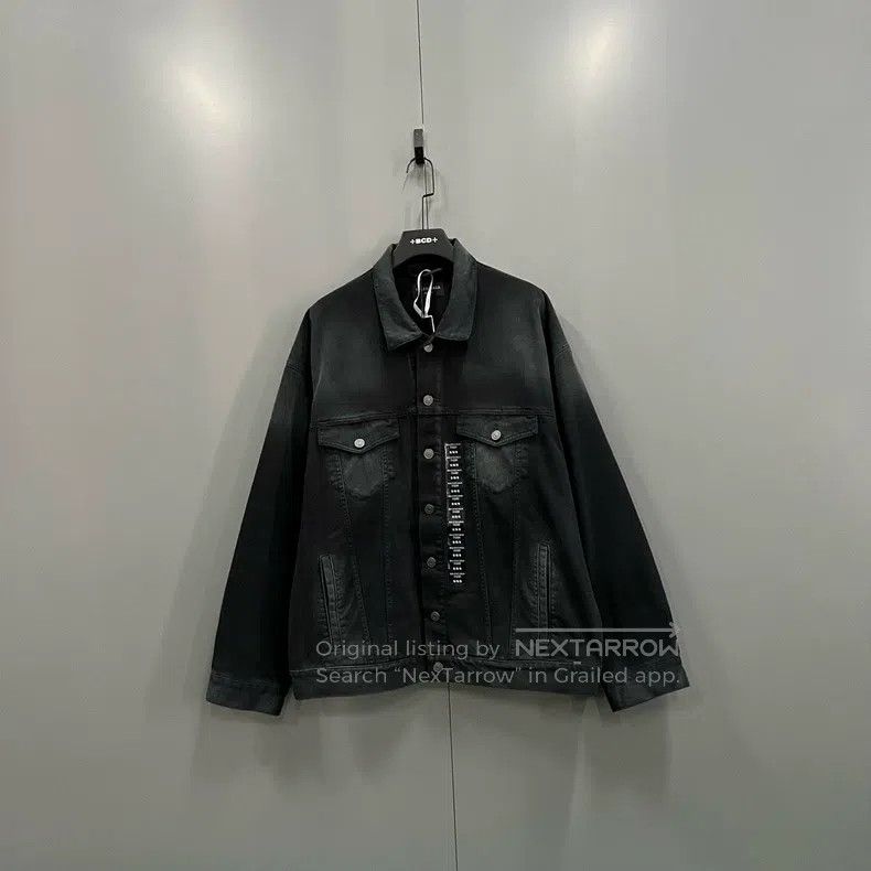 Balenciaga Balenciaga Black washed denim jacket Size US M / EU 48-50 / 2 - 1 Thumbnail