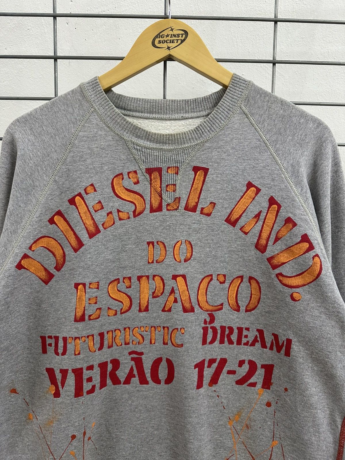 Diesel Vtg Diesel Industry Futuristic Dream Y2K Splatter Sweatshirt Size US L / EU 52-54 / 3 - 4 Thumbnail