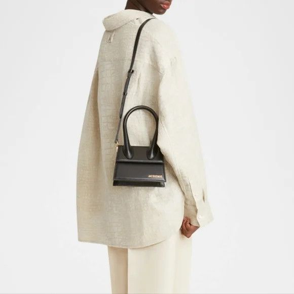 Jacquemus Jacquemus Le Chiquito Moyen Top-Handle Leather Bag - Black Size ONE SIZE - 17 Thumbnail