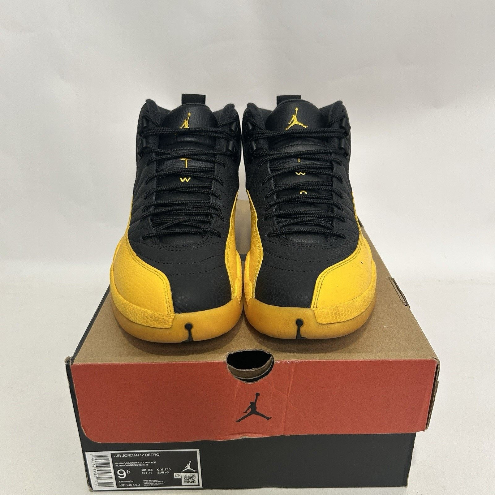 Jordan Brand Nike Air Jordan 12 Retro “University Gold/Yellow Black” Size US 9.5 / EU 42-43 - 2 Thumbnail