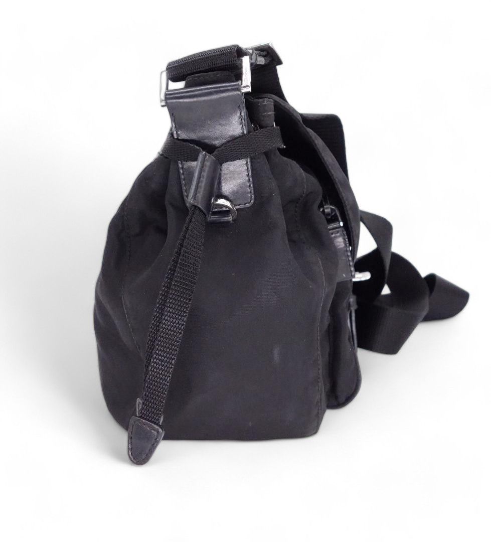だ*く様 PRADA nylon shoulder bag archive Prada - nylon black shoulder bag vintage archive leather