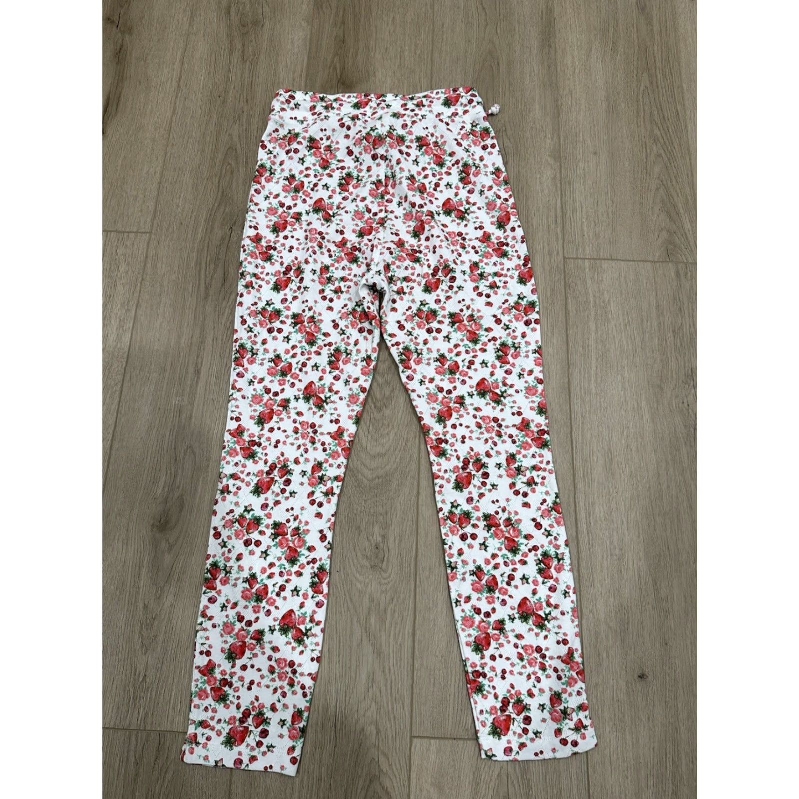 LoveShackFancy VINTAGE LOVESHACKFANCY Brently Fruity Print Slim Pajama Pants Womens XS Cotton Size 26" / US 2 / IT 38 - 7 Thumbnail