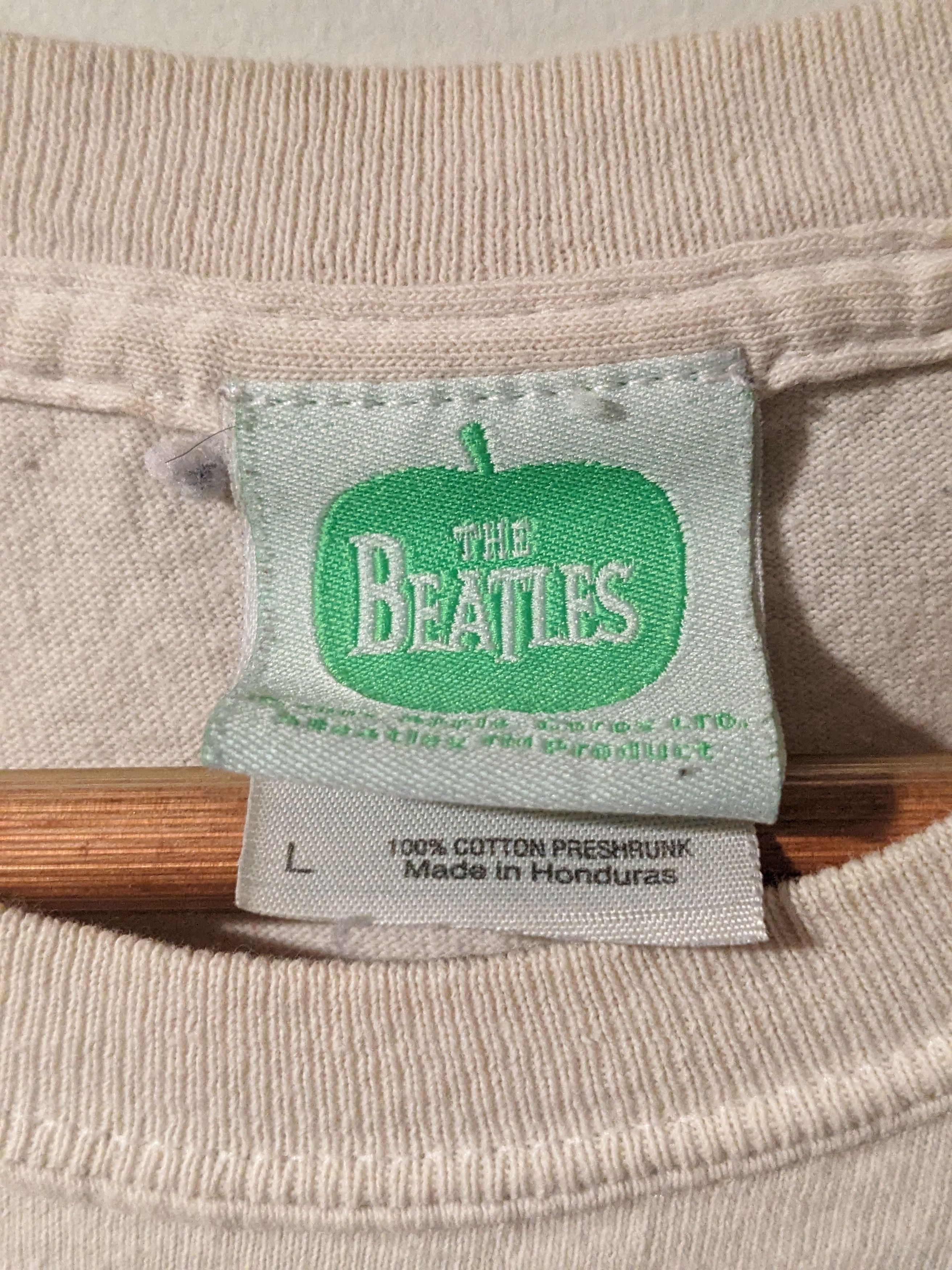 Band Tees × Vintage Vintage The Beatles Band Music Beige Large T-Shirt Size US L / EU 52-54 / 3 - 3 Thumbnail