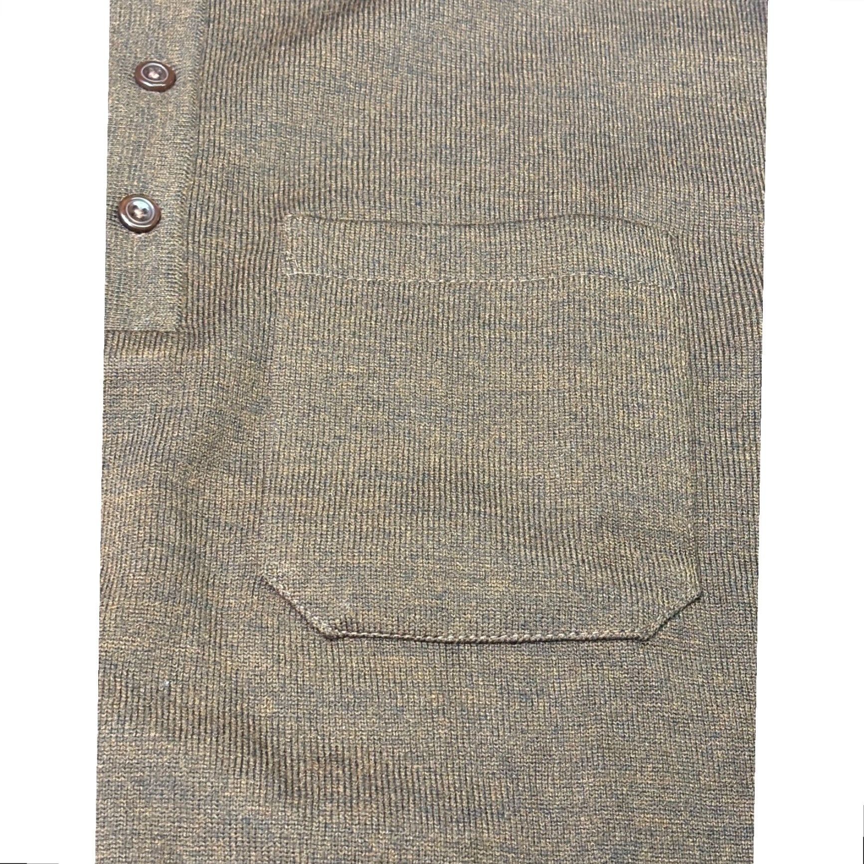 Vintage Oswal Sudhir Knit Wool Blend Long Sleeve Polo Sweater Men Size L Brown Collar Pocket Pullover Regular Fit Mens Size US L / EU 52-54 / 3 - 2 Thumbnail