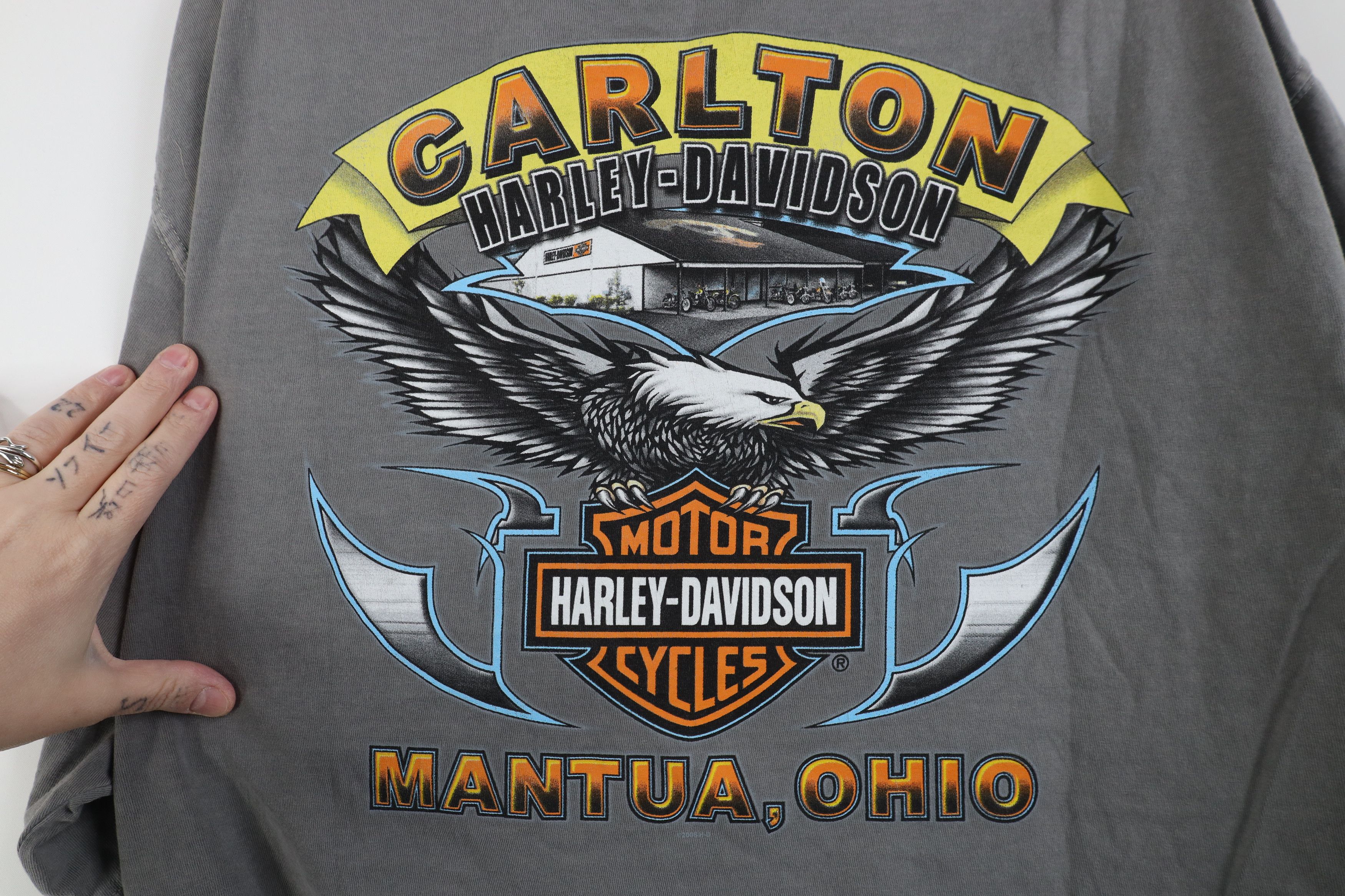Harley Davidson Vintage Y2K Harley Davidson Army Military Pocket T-Shirt Size US XL / EU 56 / 4 - 12 Thumbnail