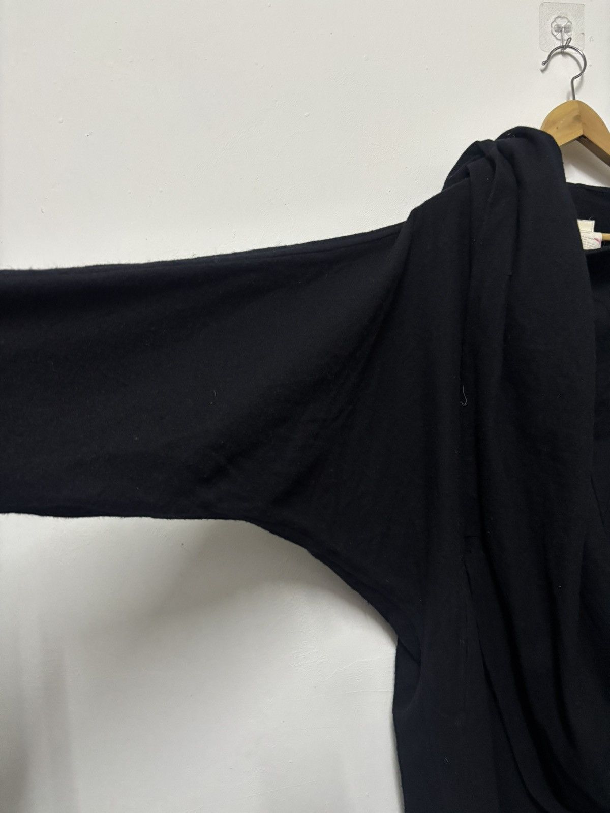 Y's × Yohji Yamamoto Y’s Yohji Yamamoto Wool Black Cabardine Oversize With Scaf Size US XXL / EU 58 / 5 - 3 Thumbnail