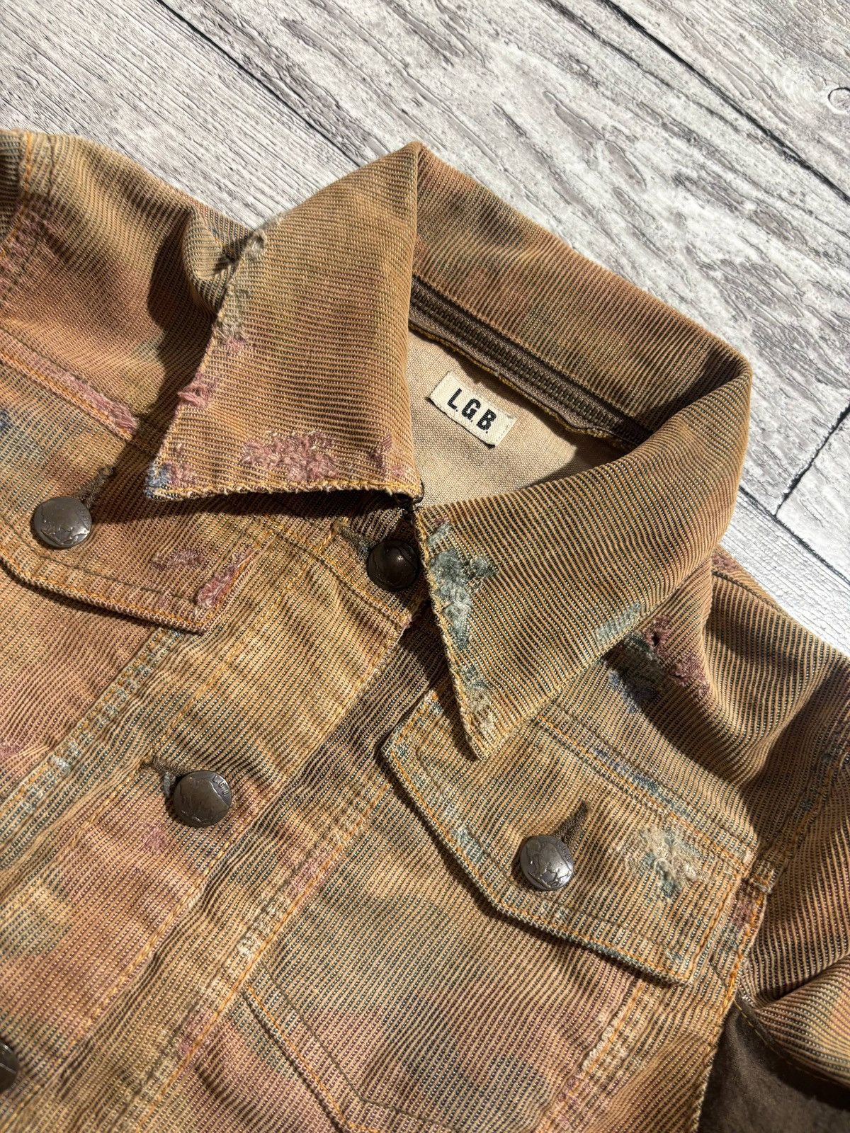 Le Grande Bleu (L.G.B.) L.G.B. Maniac Corp Corduroy camouflage velvet denim jacket Size US S / EU 44-46 / 1 - 6 Thumbnail