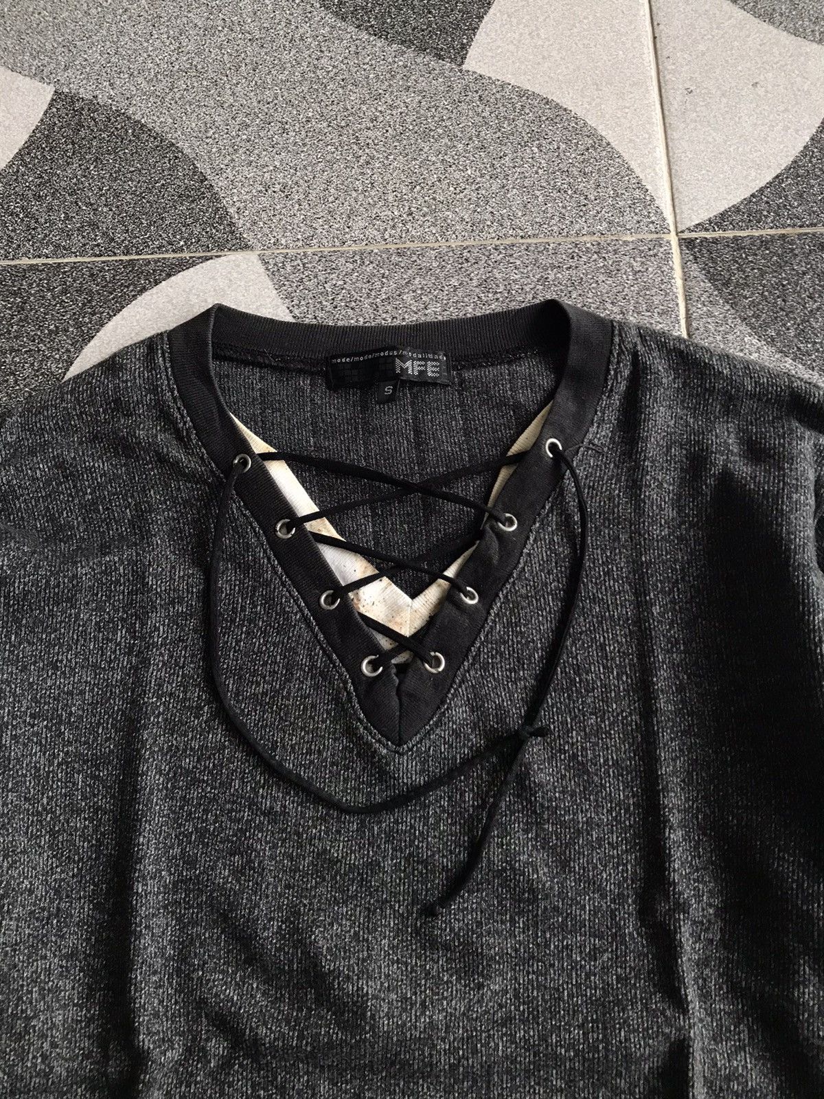 If Six Was Nine × Japanese Brand × Le Grande Bleu (L.G.B.) Y2K MFE Laces Up Double Layer Longsleeve Size US S / EU 44-46 / 1 - 3 Thumbnail