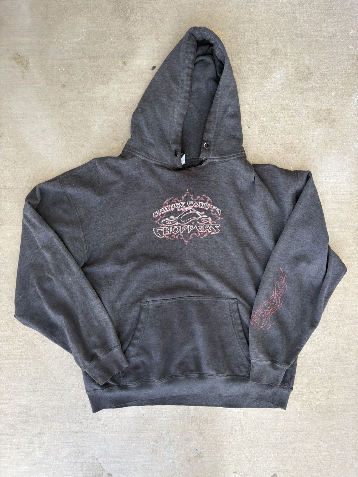Harley Davidson × Vintage West coast choppers vintage dagger flame sleeve hoodie y2k Size US XL / EU 56 / 4 - 2 Thumbnail