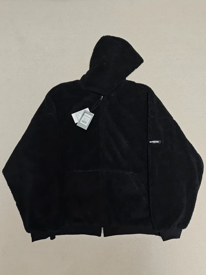 Balenciaga Balenciaga 23fw Sleeve Badge Teddy Lamb Fleece Zipper Hoodi Size US XXL / EU 58 / 5 - 1 Thumbnail