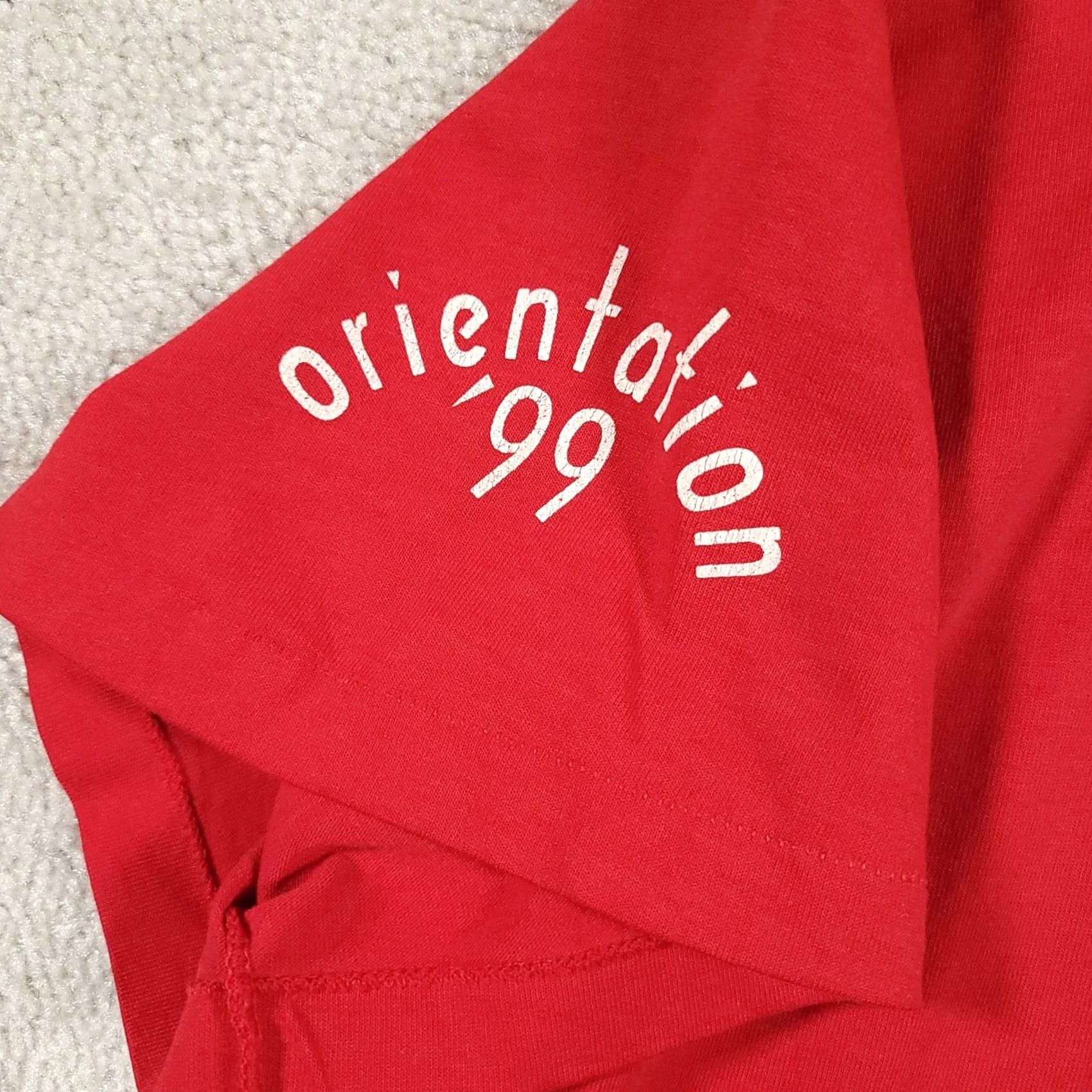 Vintage VINTAGE Bradley University 1999 Orientation T Shirt Mens XL Red Russell USA Russell USA Shirt Mens XL Red Vintage Size US XL / EU 56 / 4 - 4 Thumbnail