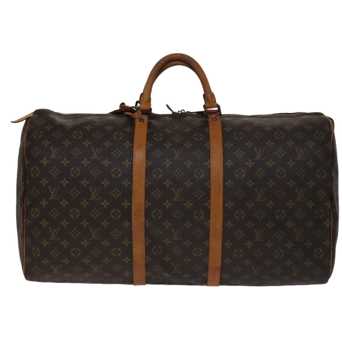 Keepall 60 Brown Canvas Travel Bag (Pre-Owned)