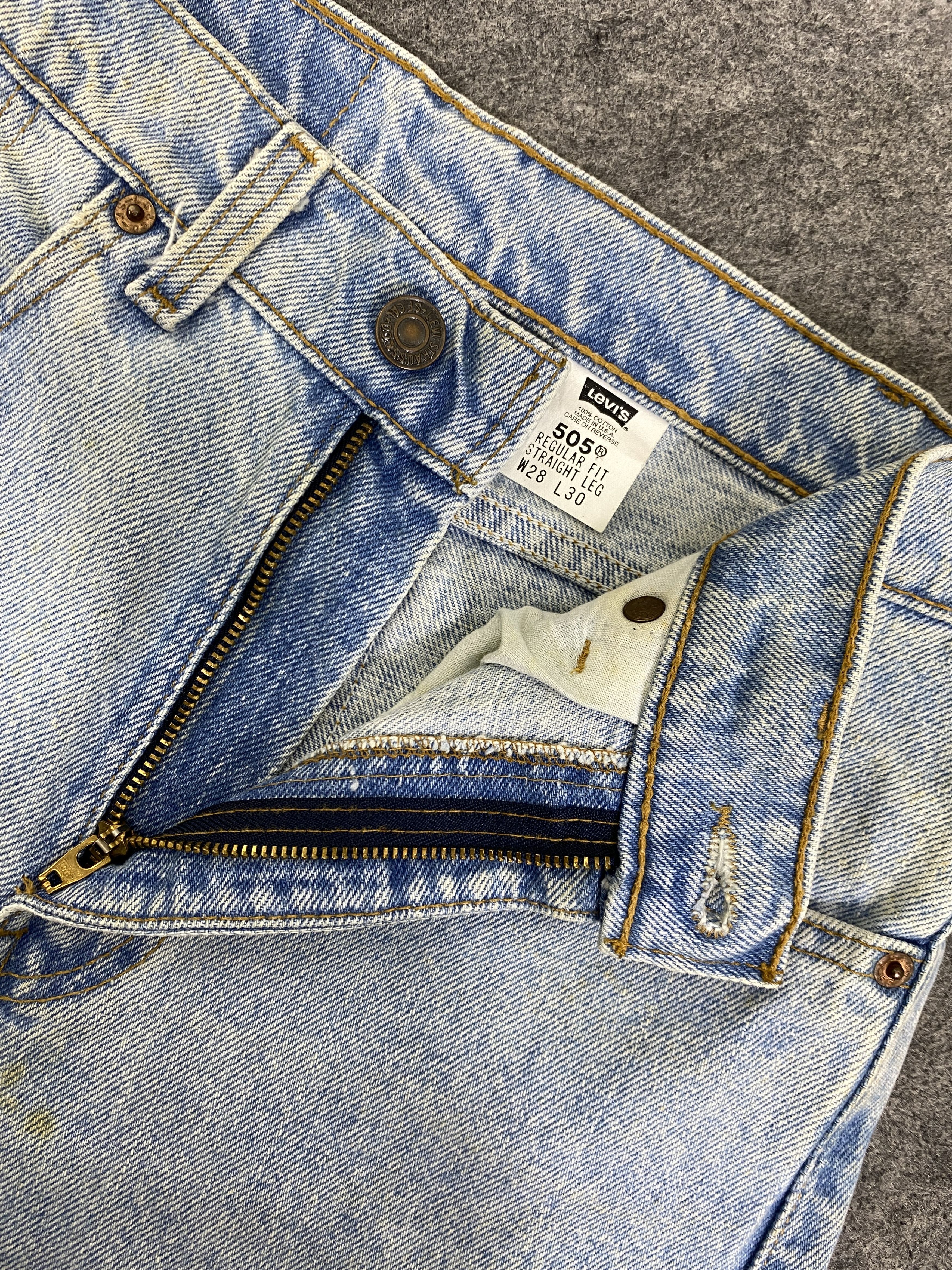 Levi's Light Blue Wash Vintage Levis 505 USA Jeans 28x29 - JN3161 Size US 28 / EU 44 - 6 Thumbnail