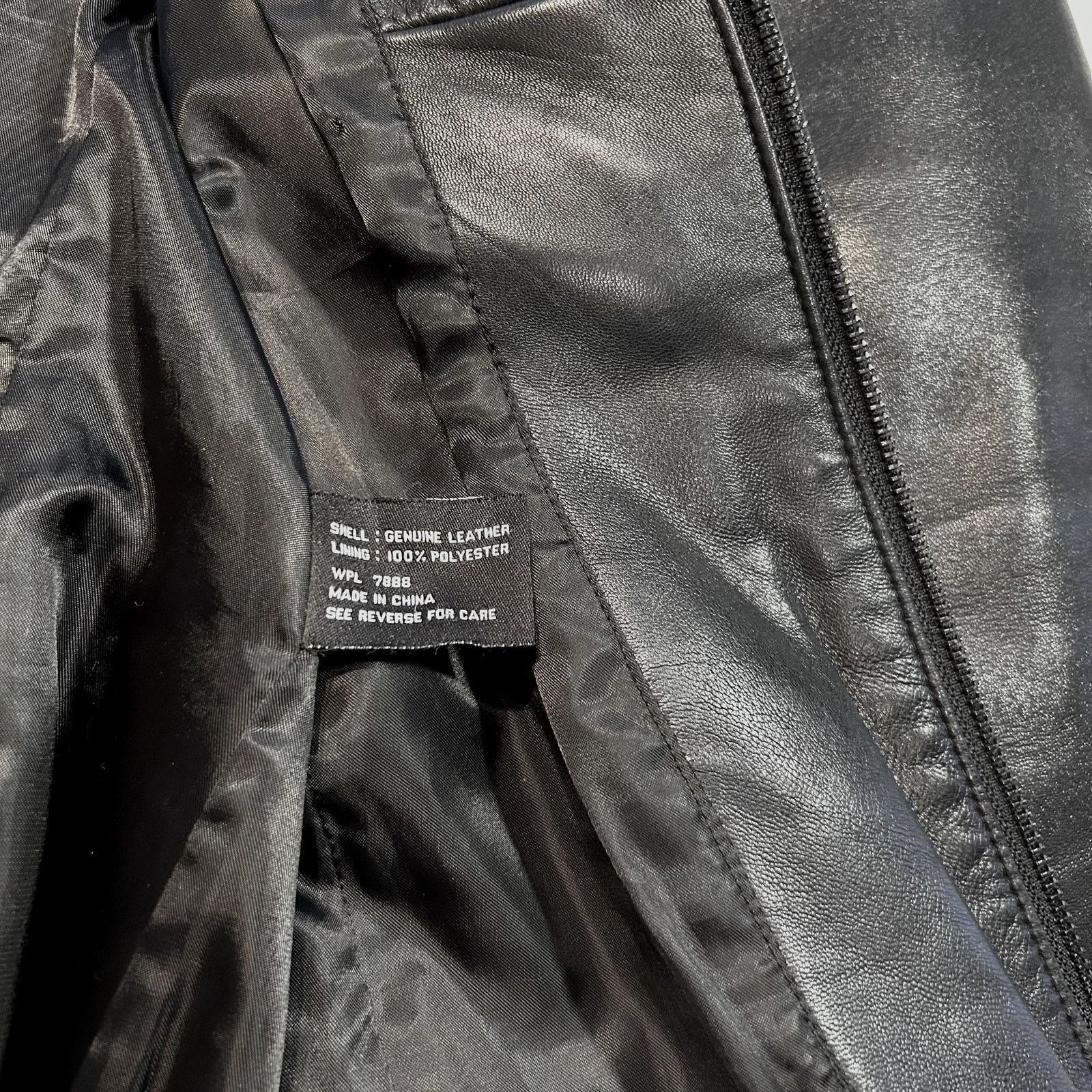 Jones New York Jones New York Black Leather Zip Up Moto Biker Jacket Size M Size M / US 6-8 / IT 42-44 - 7 Thumbnail