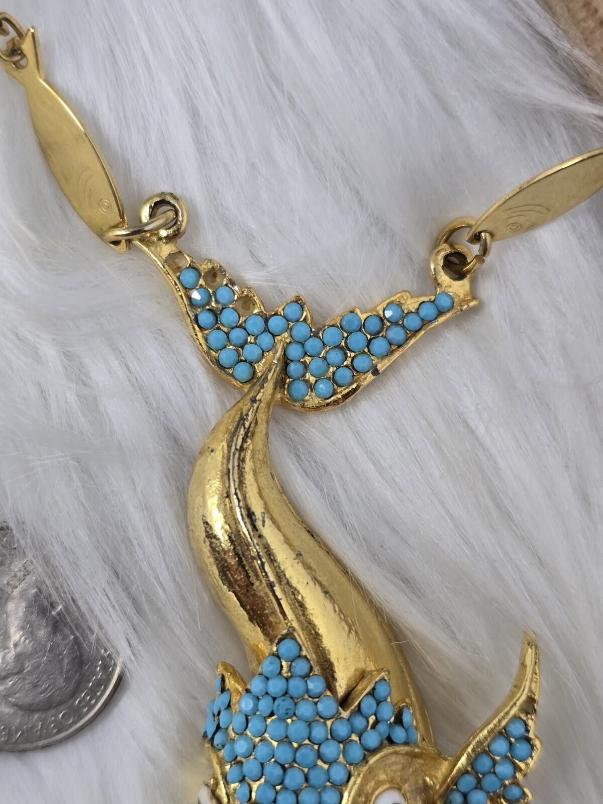 Other Vintage Alice Caviness Fish Necklace 12K GF 25” Size ONE SIZE - 5 Thumbnail