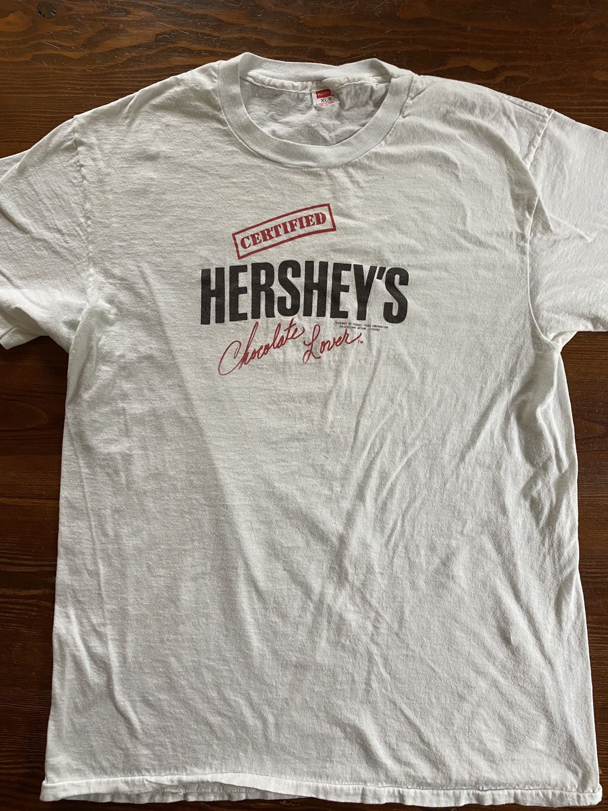 Hanes Vintage 80’s Hershey Chocolate Lover Single Stitch Thin Tee Size US L / EU 52-54 / 3 - 1 Thumbnail