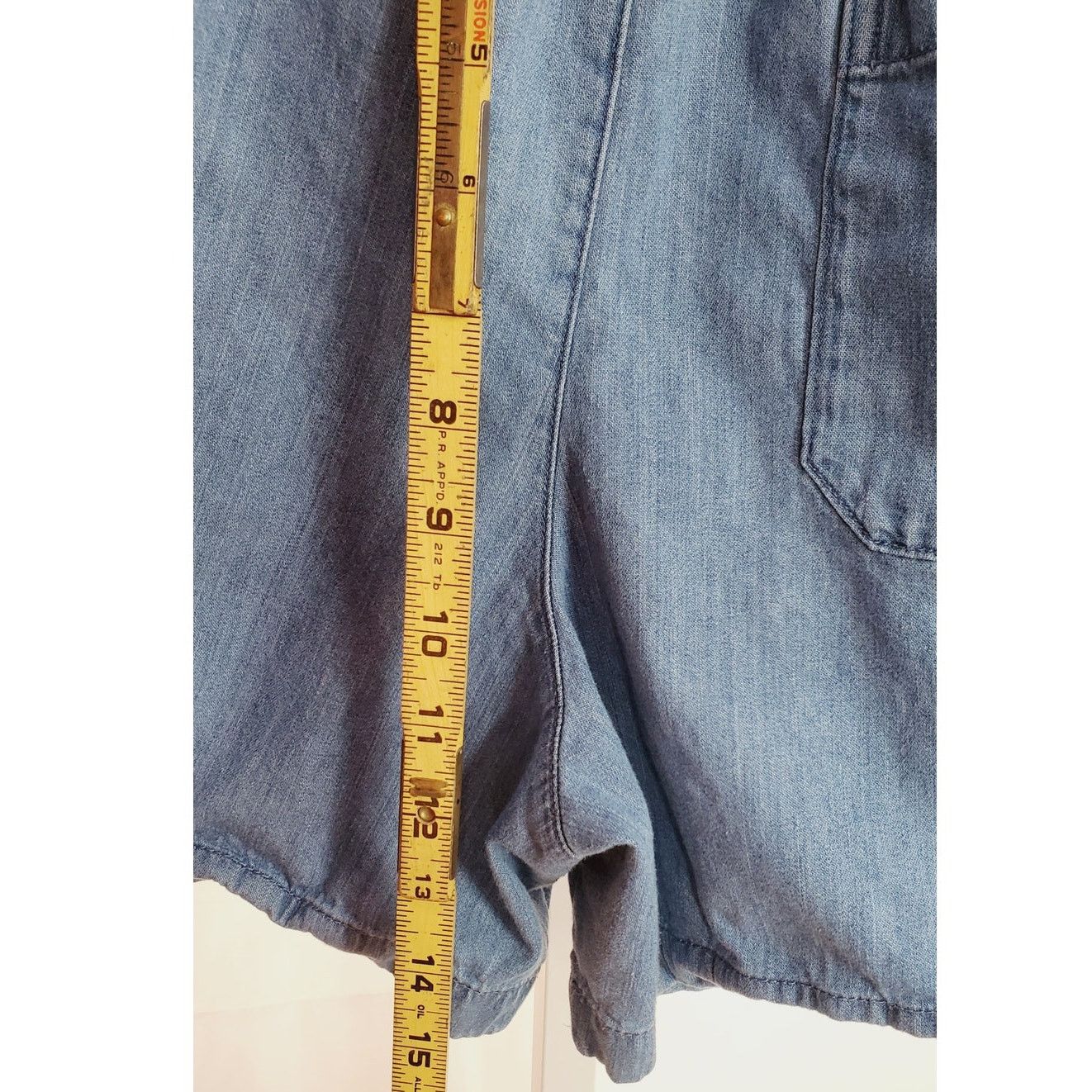 Uniqlo UNIQLO Blue Chambray Denim Drawstring Shorts Pockets Small Size 27" / US 4 / IT 40 - 5 Thumbnail
