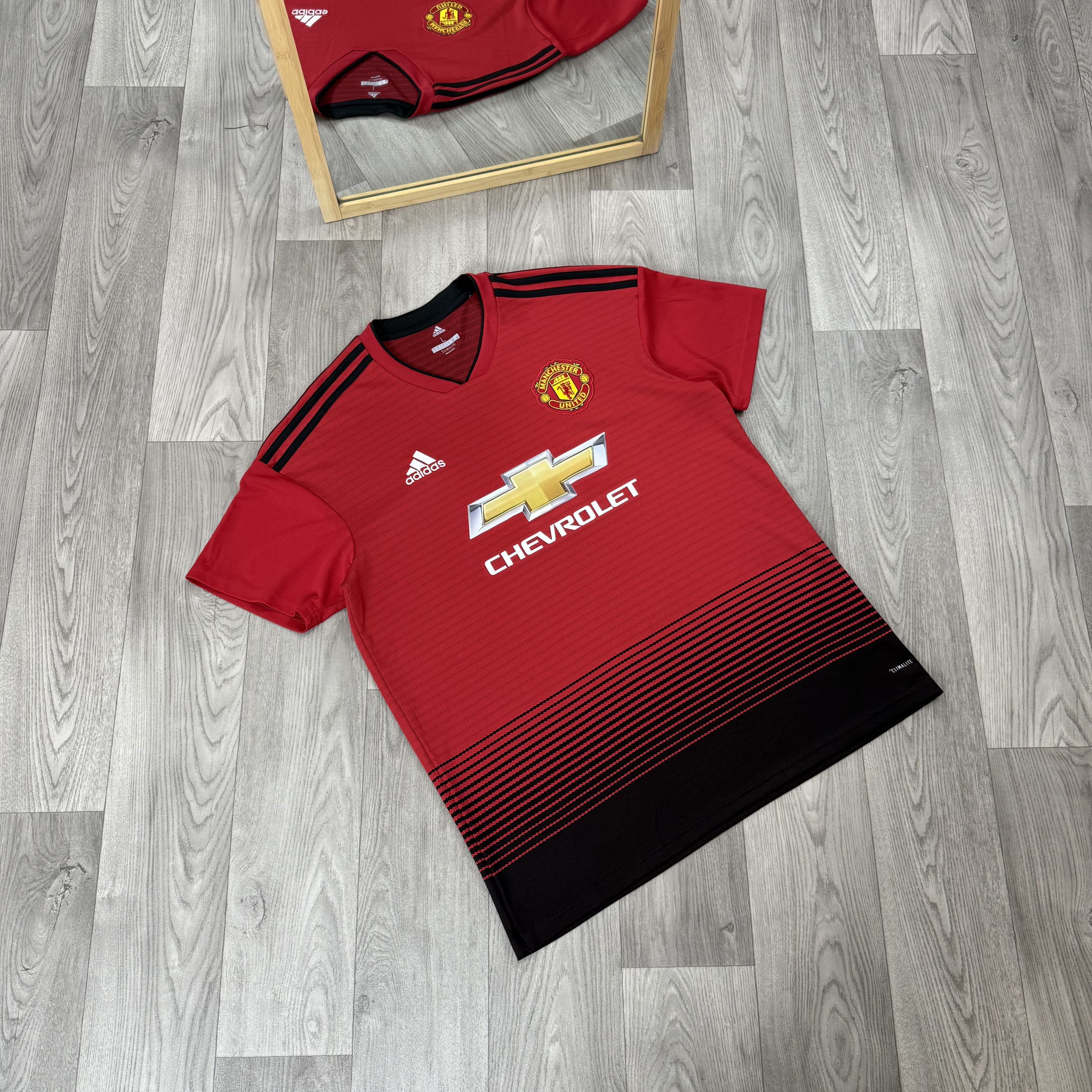 Adidas Adidas Manchester United 18/19 Home Jersey Tee Shirt Size US L / EU 52-54 / 3 - 2 Thumbnail