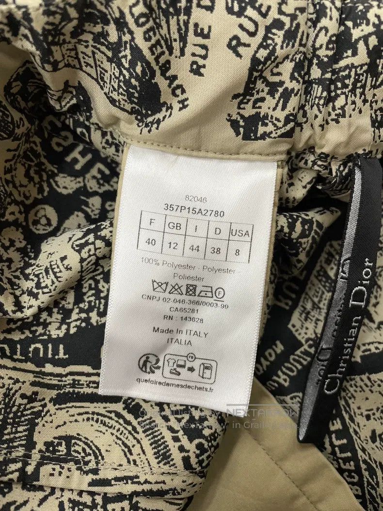 Dior Dior Paris map printed high-waisted skirt pants Size 26" / US 2 / IT 38 - 5 Thumbnail