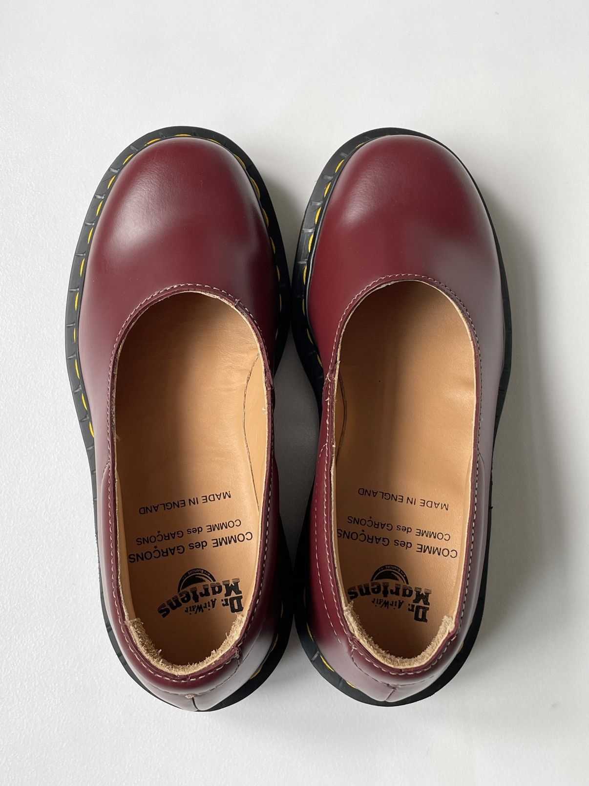 Comme des Garcons × Dr. Martens Cherry Red Leather ‘Mie Pump’ Shoes Size US 6 / IT 36 - 9 Thumbnail