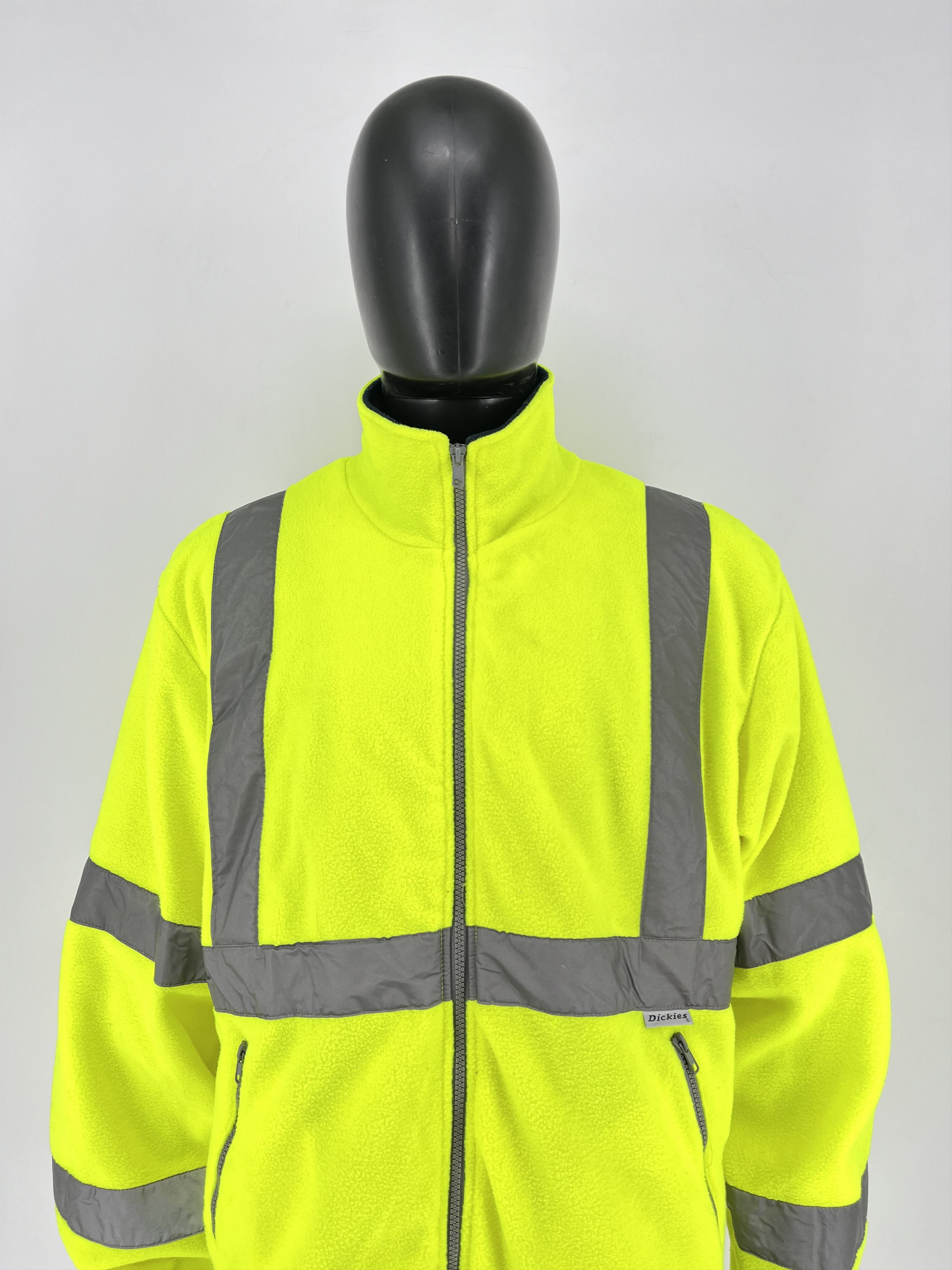 Dickies × Vintage Vintage Dickies Fleece Jacket High Visibility Yellow Workwea Size US XL / EU 56 / 4 - 1 Thumbnail