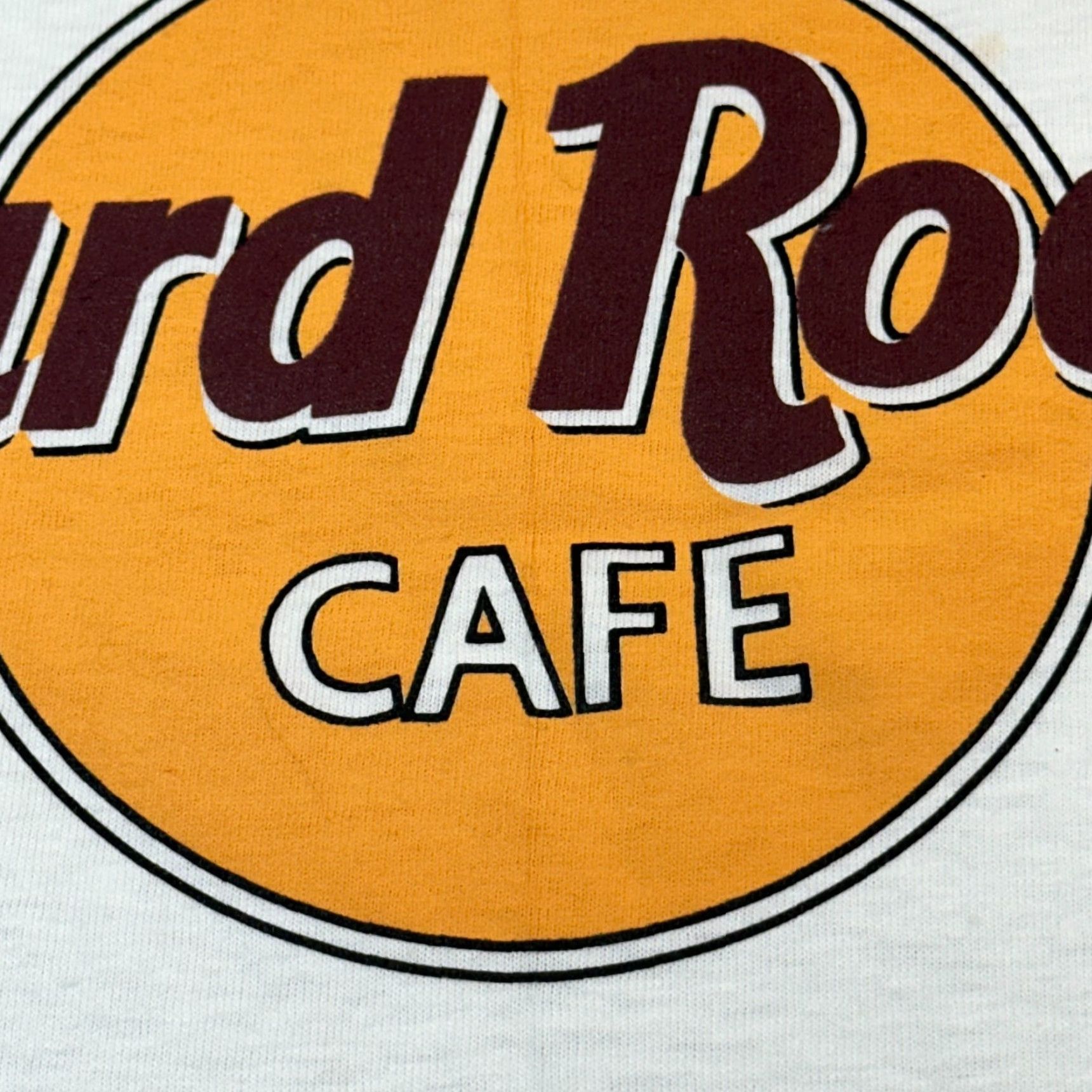 Hanes VINTAGE Hanes T-Shirt Mens L White 80s Deadstock Graphic Print USA Made Hard Rock Cafe Shirt 1980s Size US L / EU 52-54 / 3 - 3 Thumbnail