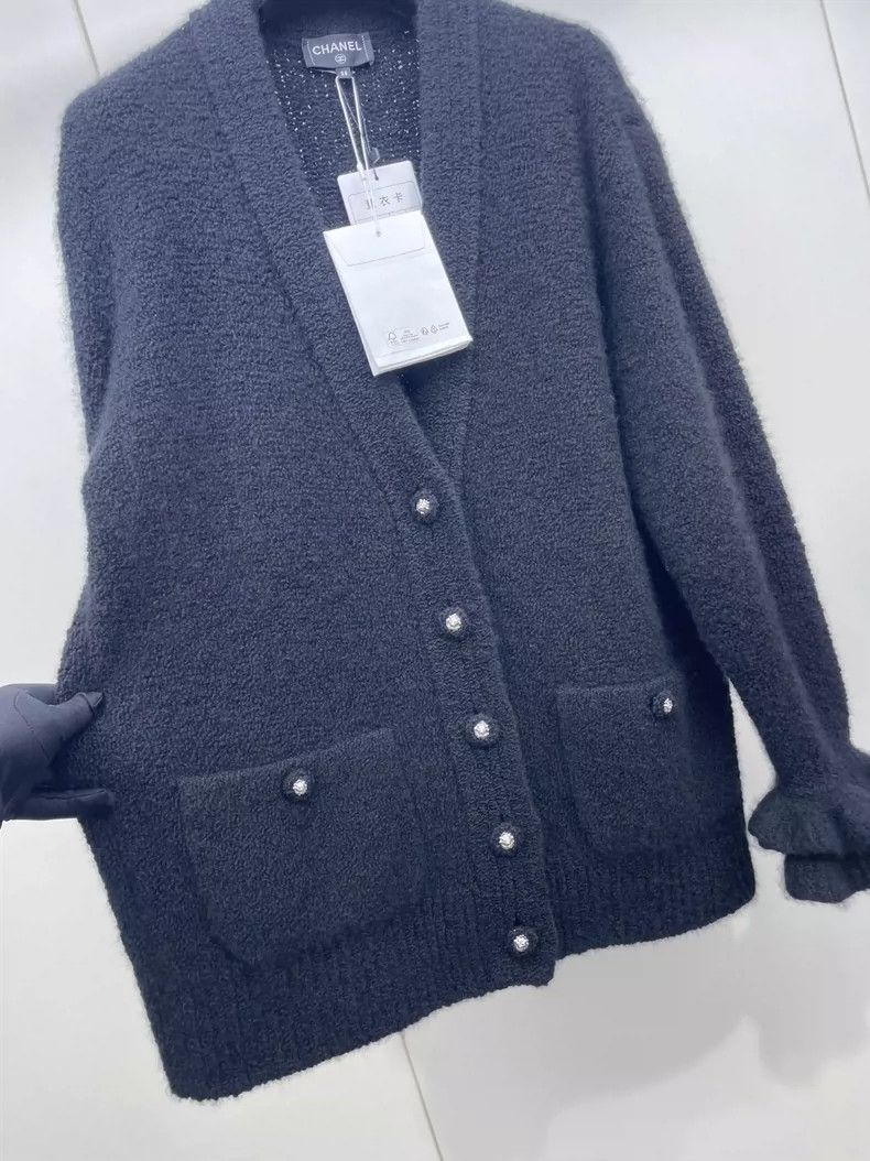 Chanel Chanel 24K lion buckle lace sleeve knitted cardigan jacket Size XS / US 0-2 / IT 36-38 - 5 Thumbnail