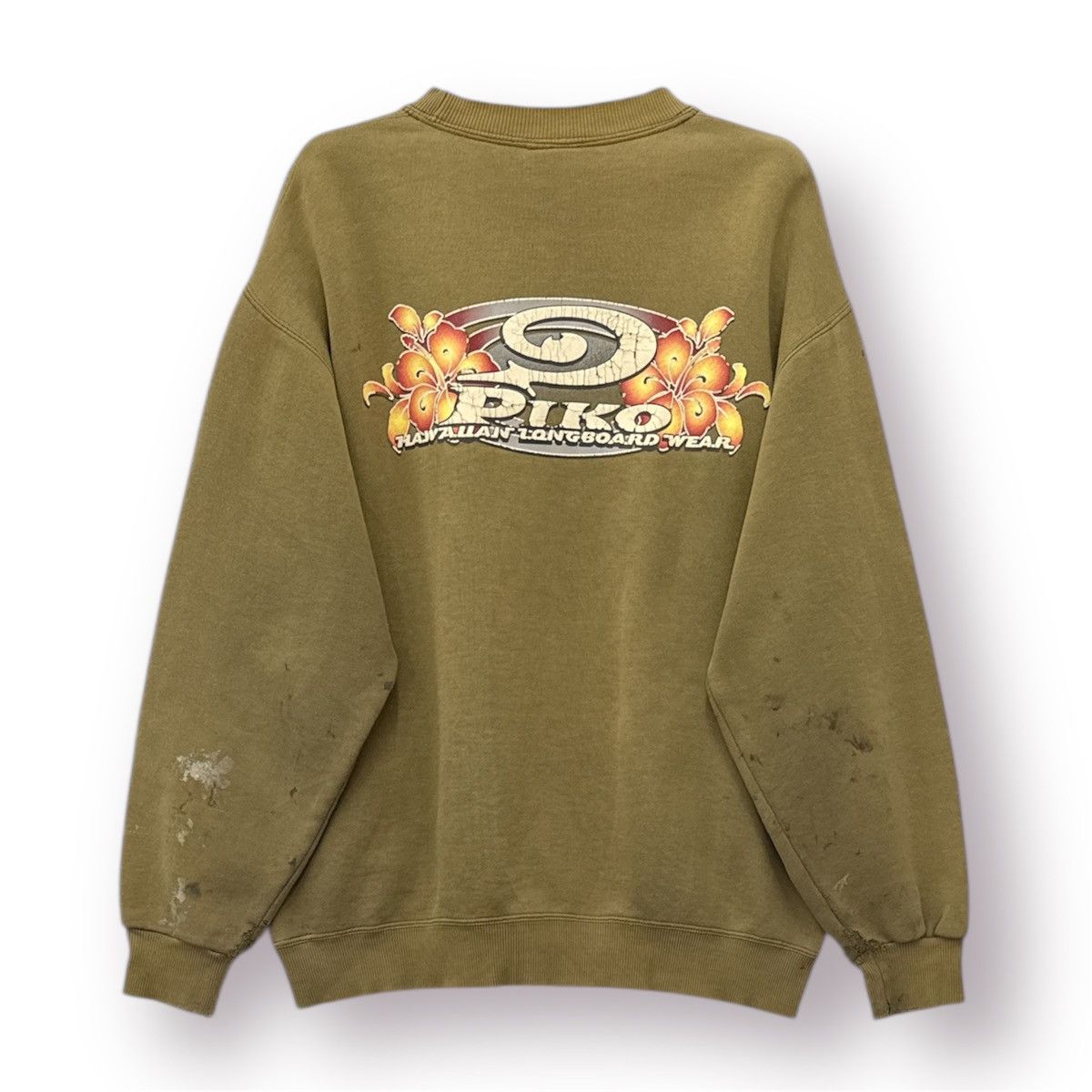 Sun Surf insane‼️ Distressed Piko Surf Backhit Logo Roundneck Sweats Size US L / EU 52-54 / 3 - 1 Thumbnail