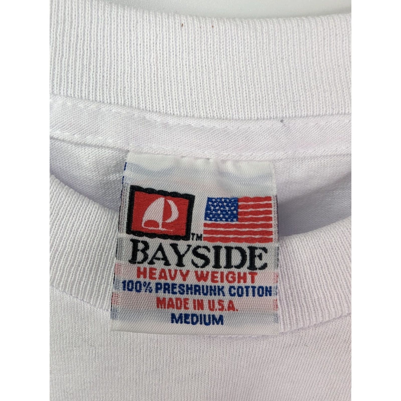 Vintage Bayside 2nd Annual Spring Fling Car Show 2021 White T-Shirt Men's M Cars Crew Neck Cotton Short Sleeve Logo Vintage: No Size US M / EU 48-50 / 2 - 6 Thumbnail