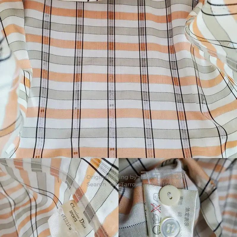 Dior Dior Women's Yellow Checkered Long Sleeve Cropped Shirt . Size S / US 4 / IT 40 - 8 Thumbnail