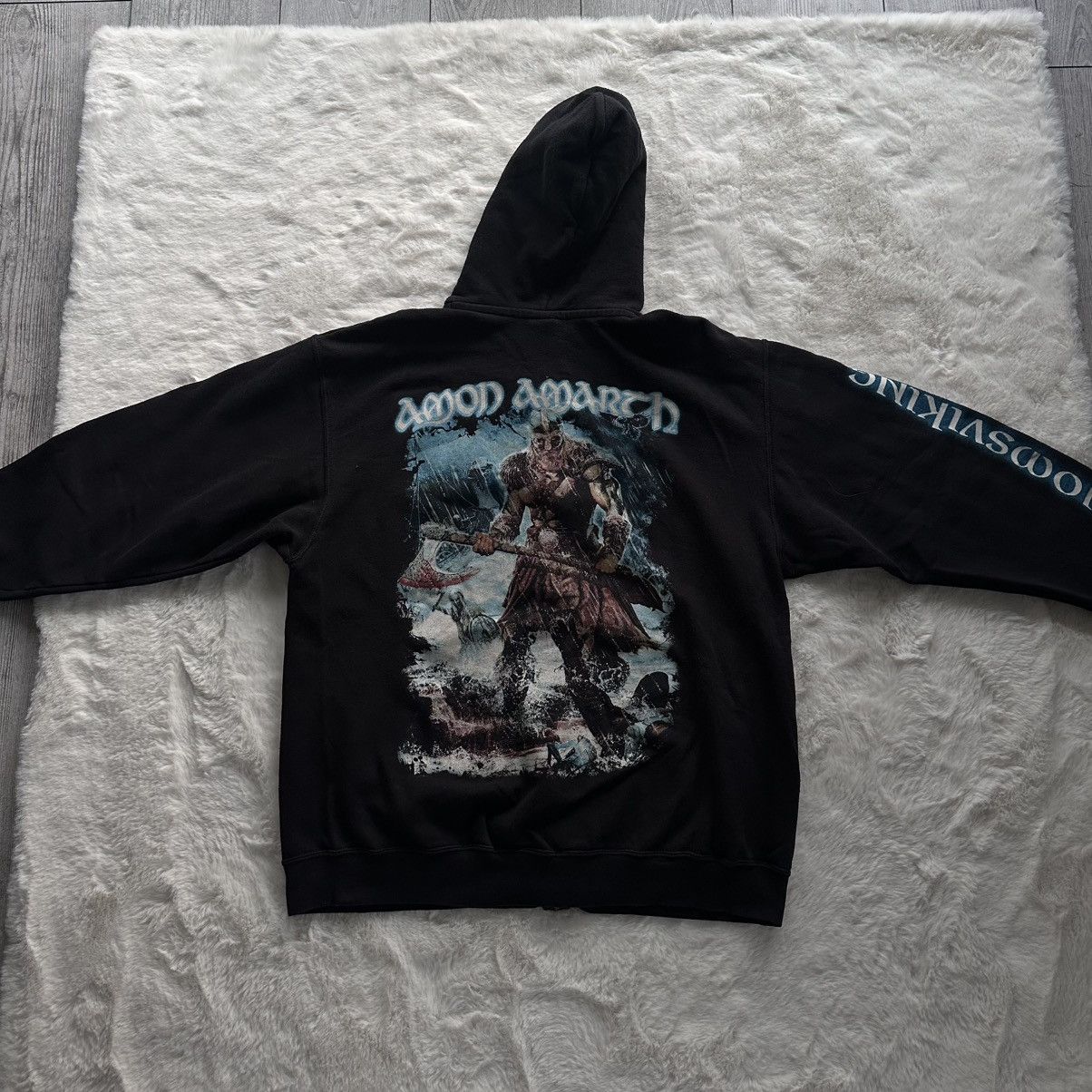 Vintage amon amarth vintage hoodie zip band rock metal Size US M / EU 48-50 / 2 - 4 Thumbnail