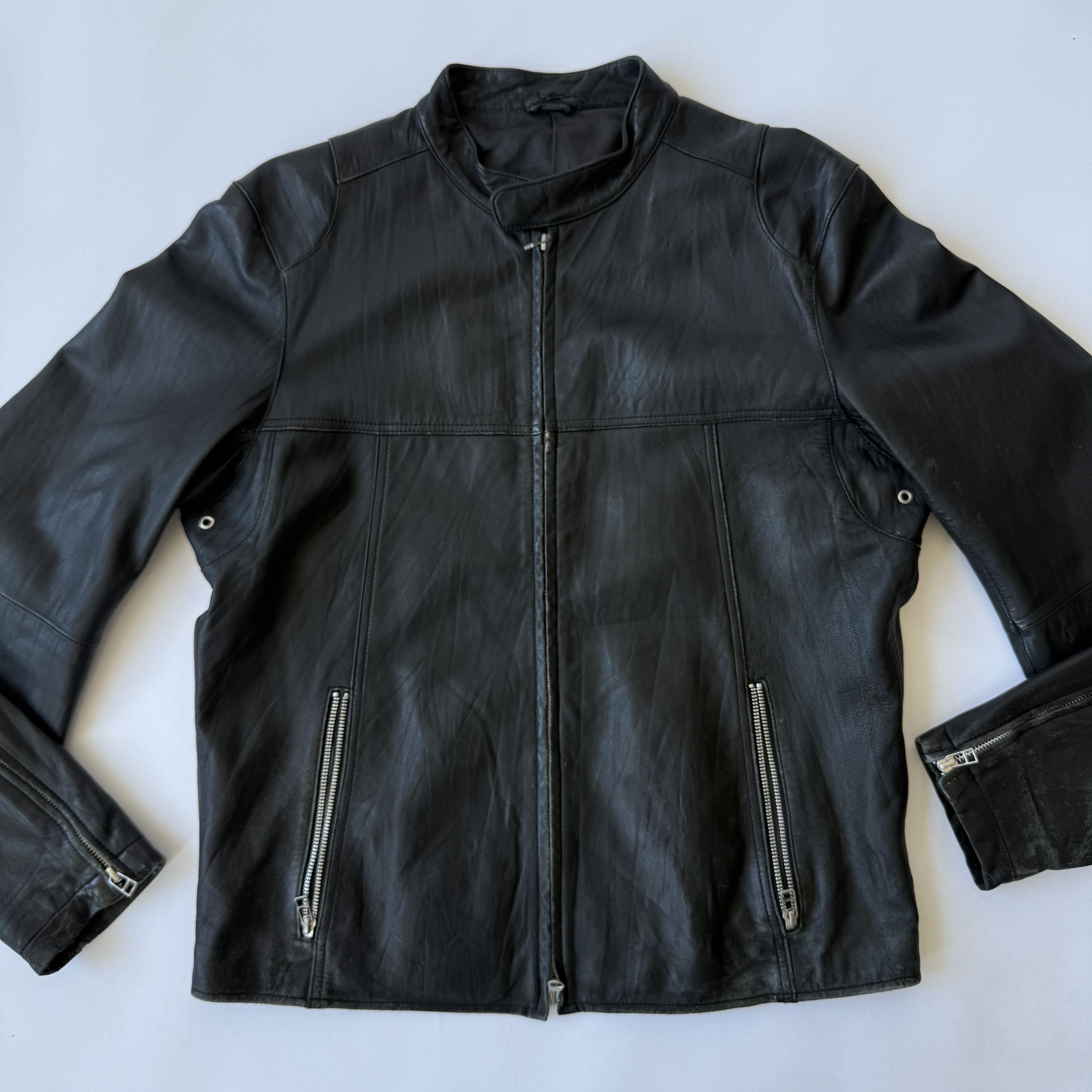 Uniqlo Vintage UNIQLO Moto Racer Jacket Size US L / EU 52-54 / 3 - 3 Thumbnail