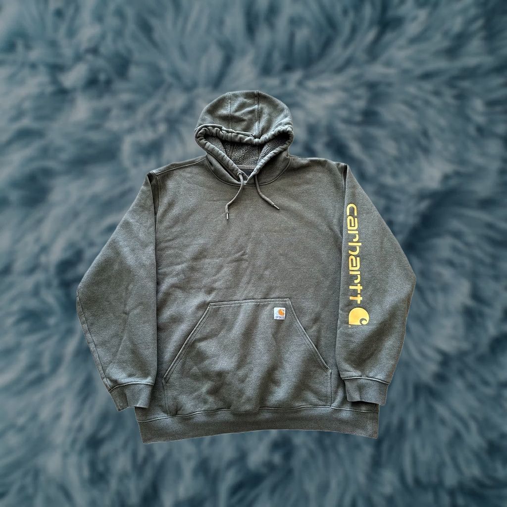 Carhartt VINTAGE CARHARTT HOODIE MEN'S SIZE XXL LOOSE FIT MIDWEIGHT OLIVE LOGO GRAPHIC Size US XXL / EU 58 / 5 - 1 Thumbnail