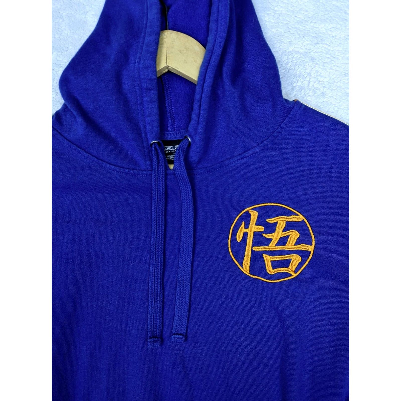 KangaROOS Dragonball Z Mens M Blue Hoodie Kangaroo Pullover Fleece Arm Stripe Drawstring Size US M / EU 48-50 / 2 - 4 Thumbnail