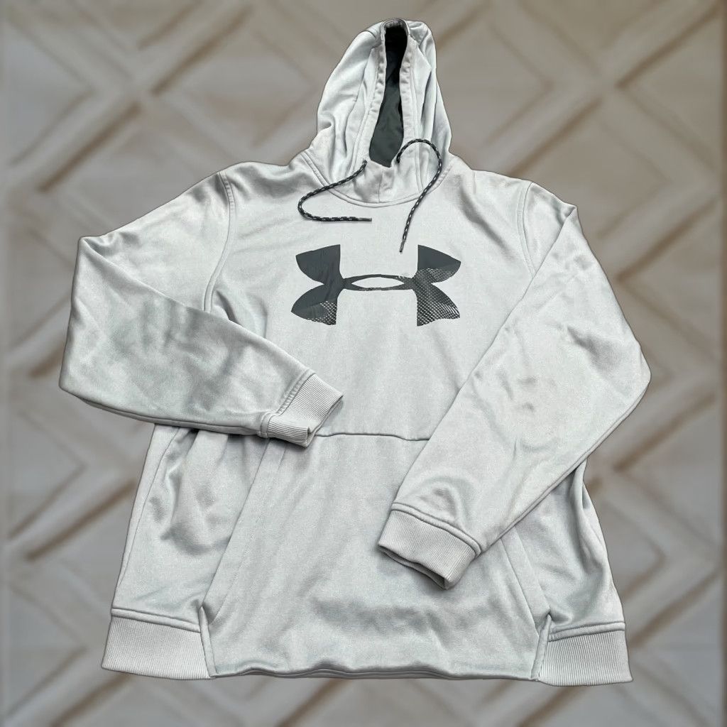 Under Armour Under Armour Coldgear Hoodie Sweatshirt Mens Large Gray Tech Fleece Loose Fit Hooded Sweatshirt Size US L / EU 52-54 / 3 - 1 Thumbnail