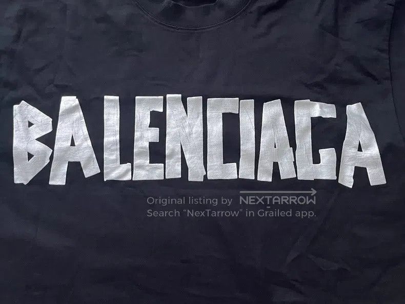 Balenciaga Balenciaga Letter print worn short sleeve round neck T-shi Size S / US 4 / IT 40 - 3 Thumbnail