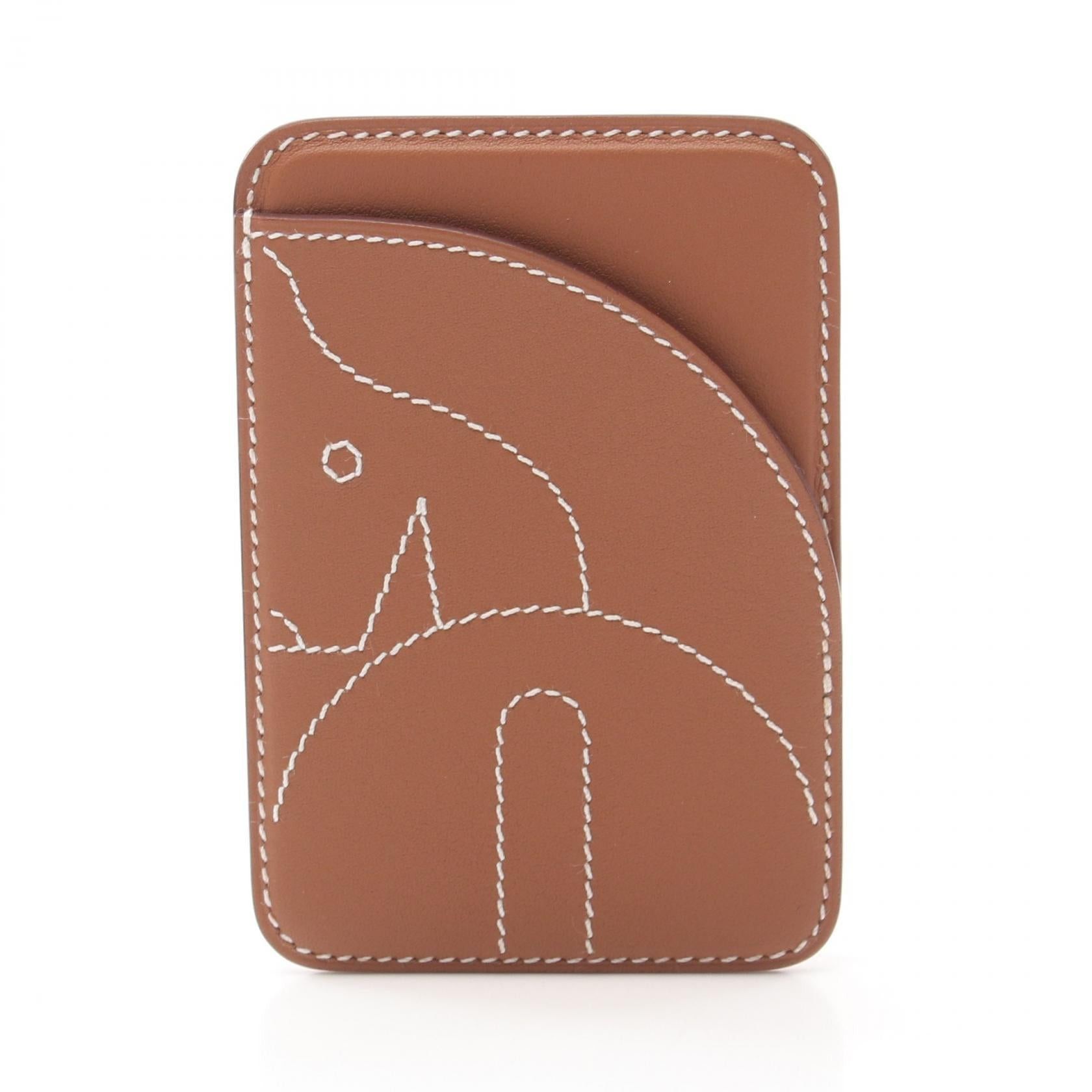 Hermes Hermes Magsafe Emman Cheval Gold Card Case Veau Epsom Light Brown B Stamp Size ONE SIZE - 1 Thumbnail