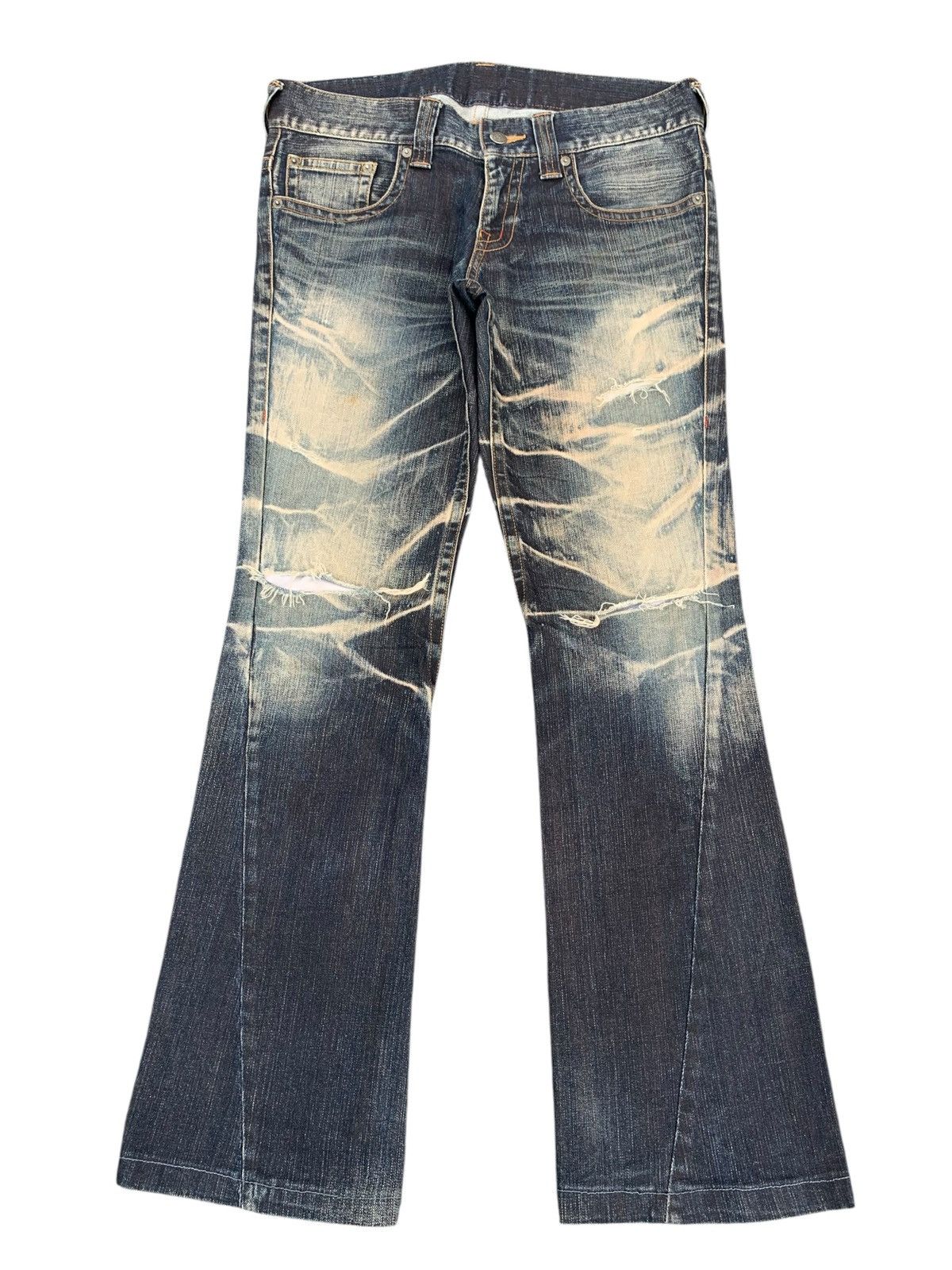 Tornado Mart FLARE TORNADO MART MUDWASH DISTRESSED DENIM Size US 34 / EU 50 - 2 Thumbnail