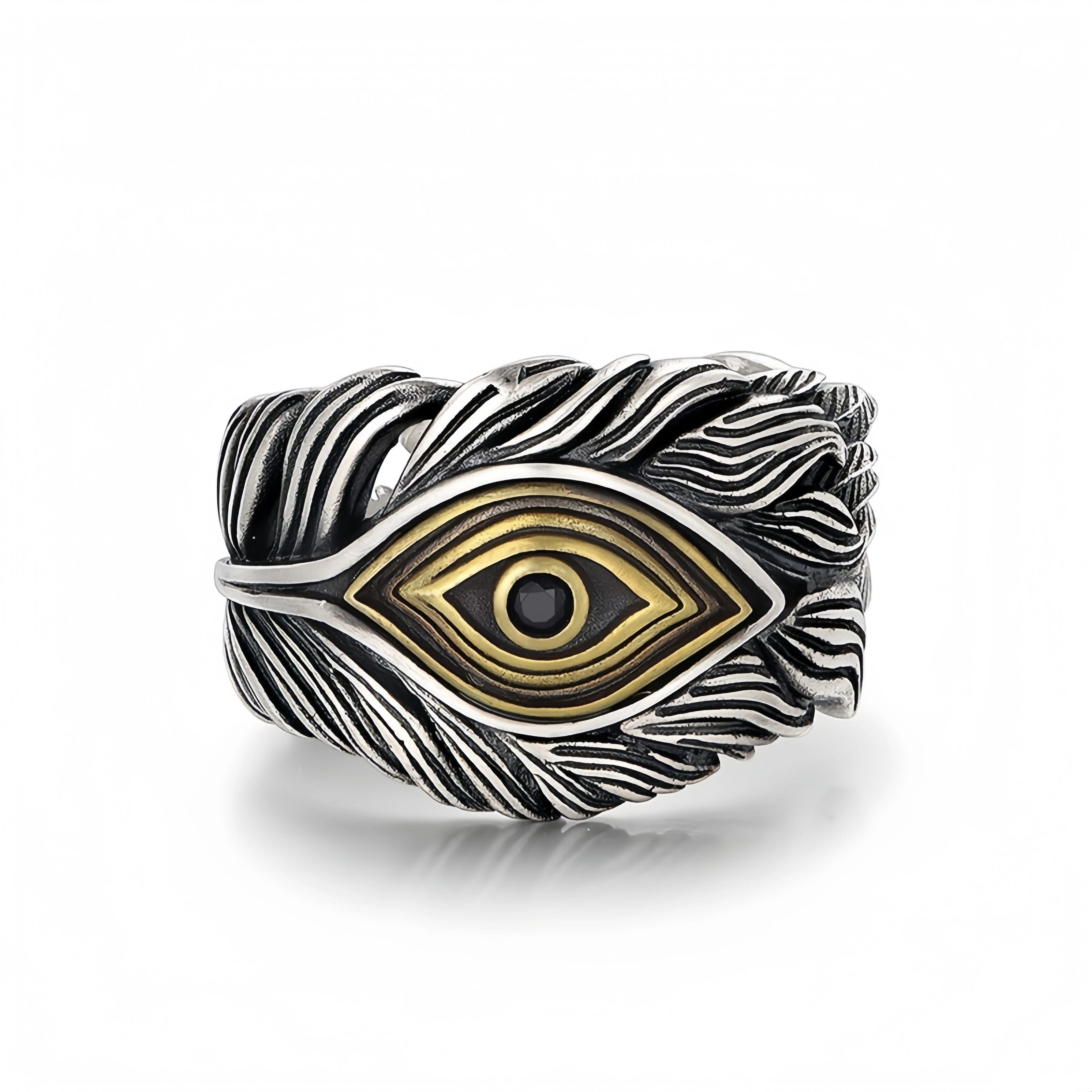 Japanese Brand Retro Feather Ring Size ONE SIZE - 6 Thumbnail