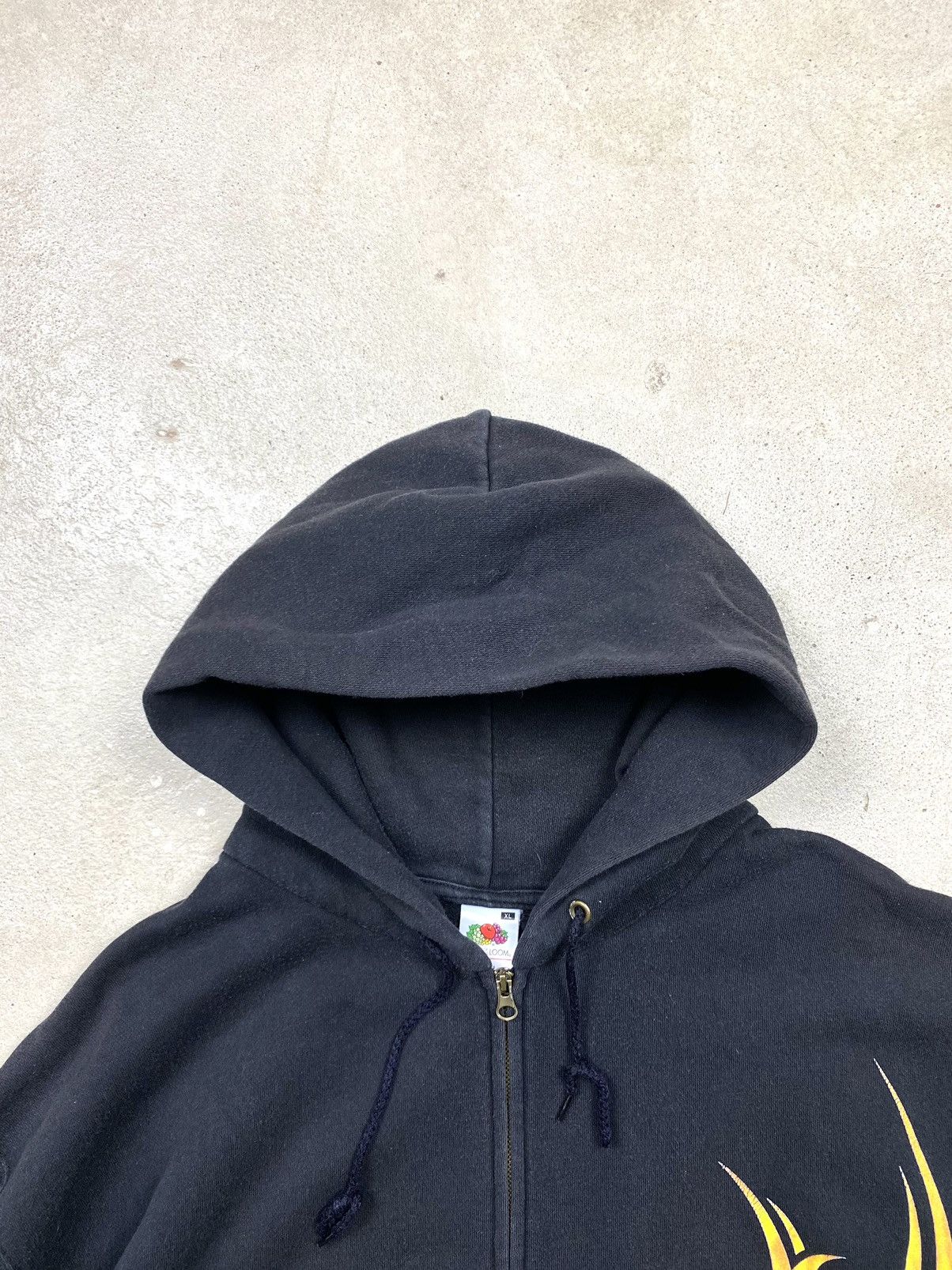 Japanese Brand Y2K Vintage 2000’s Abstract Fire Hoodie Japan Style Size US XL / EU 56 / 4 - 10 Thumbnail