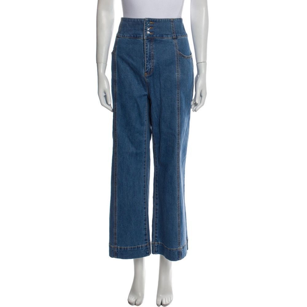 Kate Spade Denim Cropped Flare Jeans SZ L