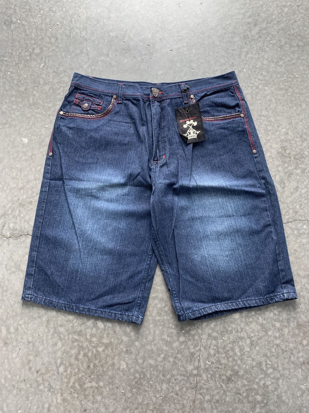 Southpole BNWT Cybergoth Y2K Blac Label Baggy Jean Shorts Size US 42 / EU 58 - 4 Thumbnail