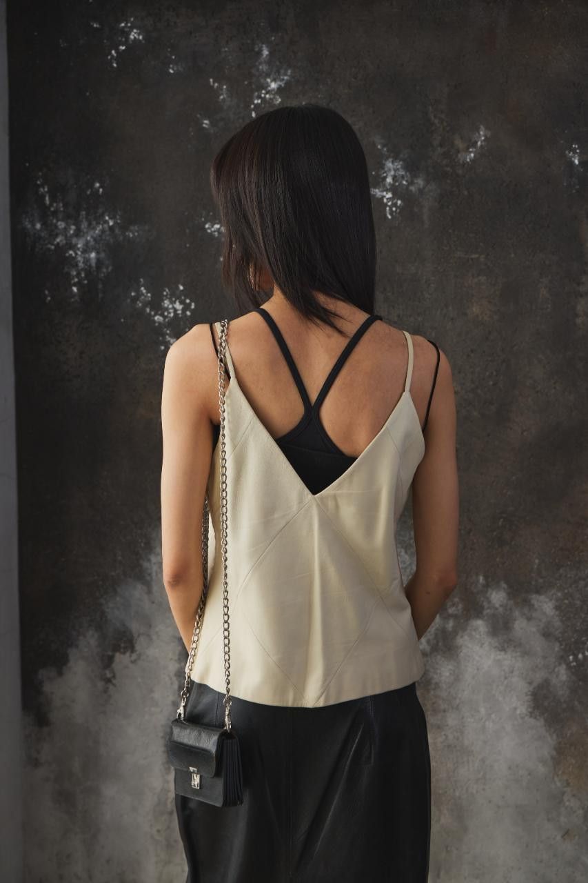 Loewe LOEWE Paneled Leather Camisole Top Size S / US 4 / IT 40 - 2 Thumbnail