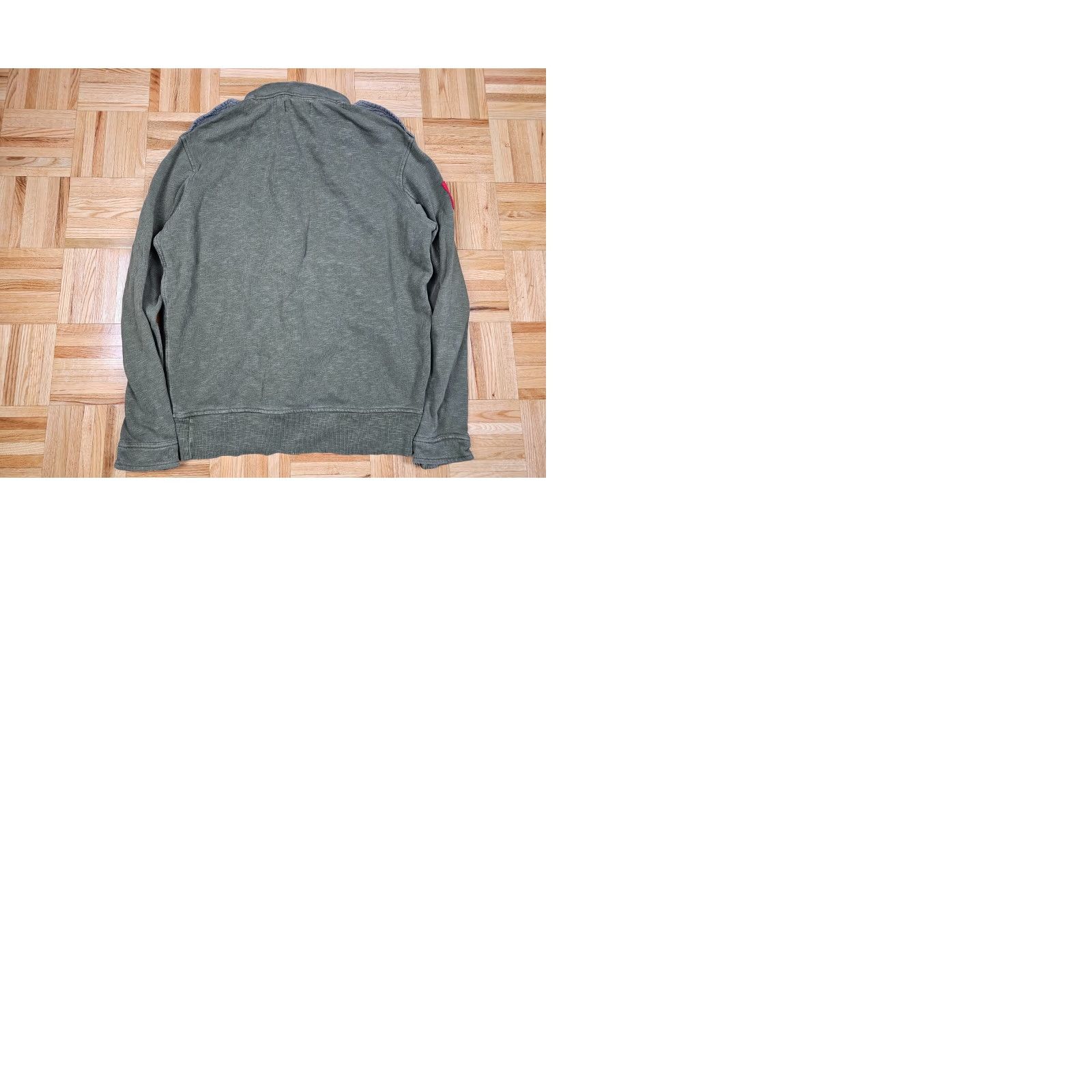 Ralph Lauren RALPH LAUREN POLO MILITARY STYLE HOODED RUGBY SHIRT SZ LARGE SHIRT Men Hooded Green Cotton Knit 90s Western Style Polo Rugby Size US L / EU 52-54 / 3 - 9 Thumbnail