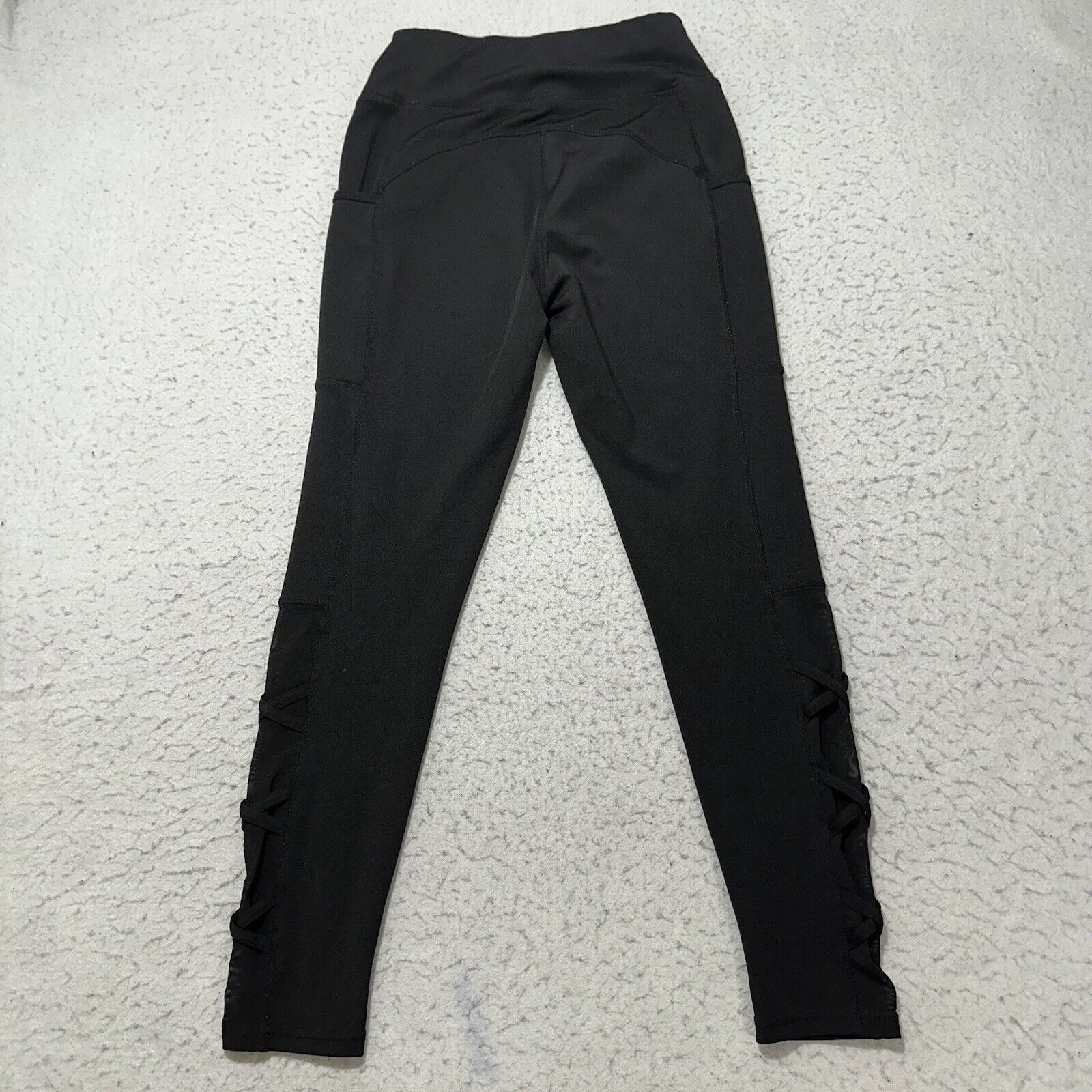Other POP Fit Small Ankle Leggings Pull On Stretch Cross Lace Size 28" / US 6 / IT 42 - 6 Thumbnail