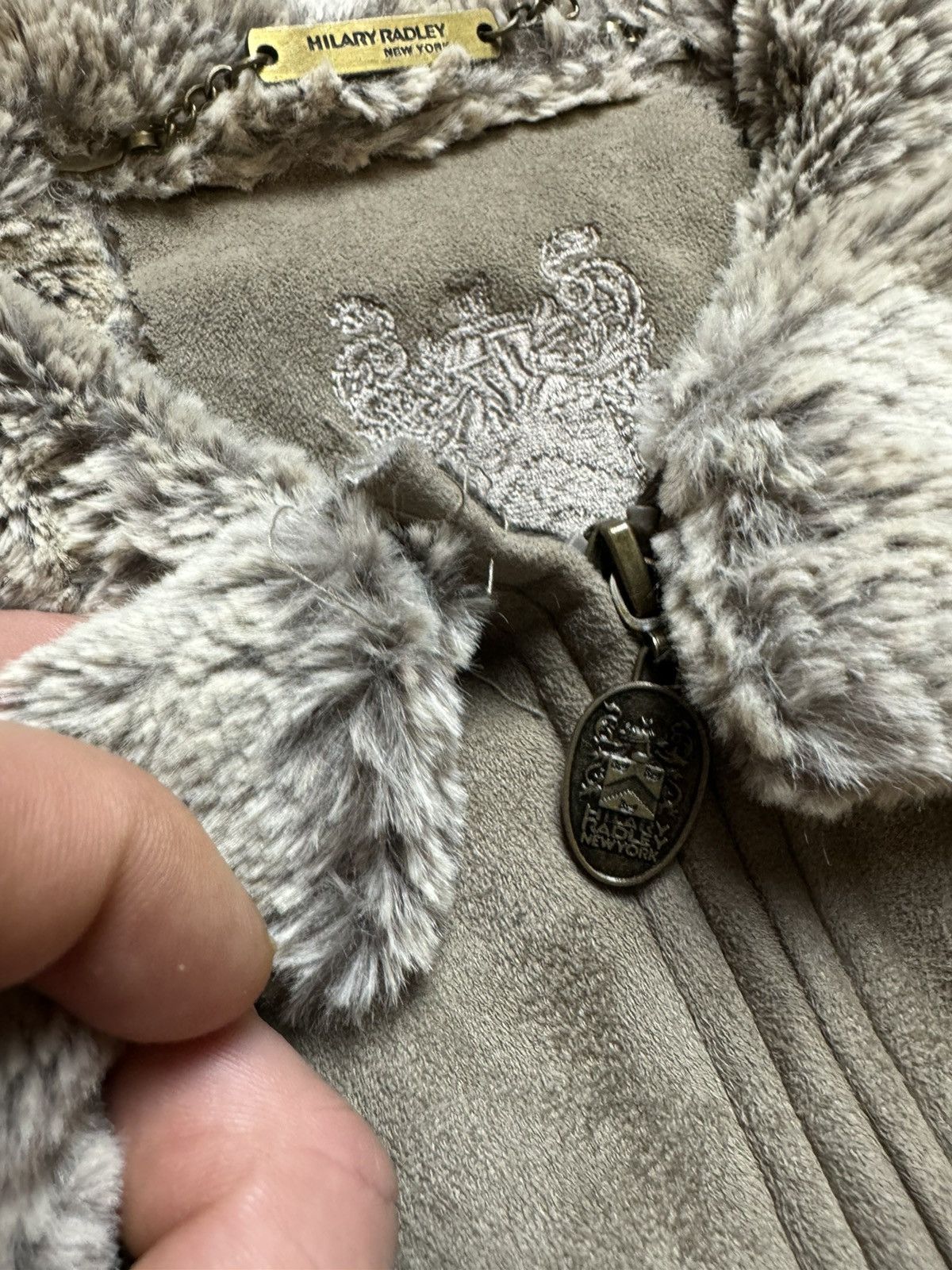 If Six Was Nine × Vintage Vintage Y2K Suede Leather Style Fur Faux Collar Sleeve Jack Size US XL / EU 56 / 4 - 6 Thumbnail